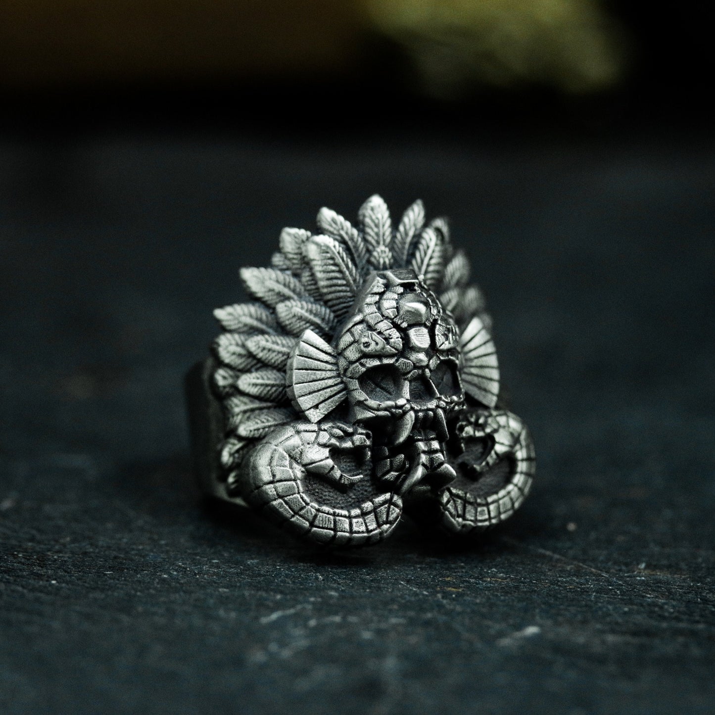 Snake Spirit Ring ¨C Handmade 925 Silver Rain God Totem Band