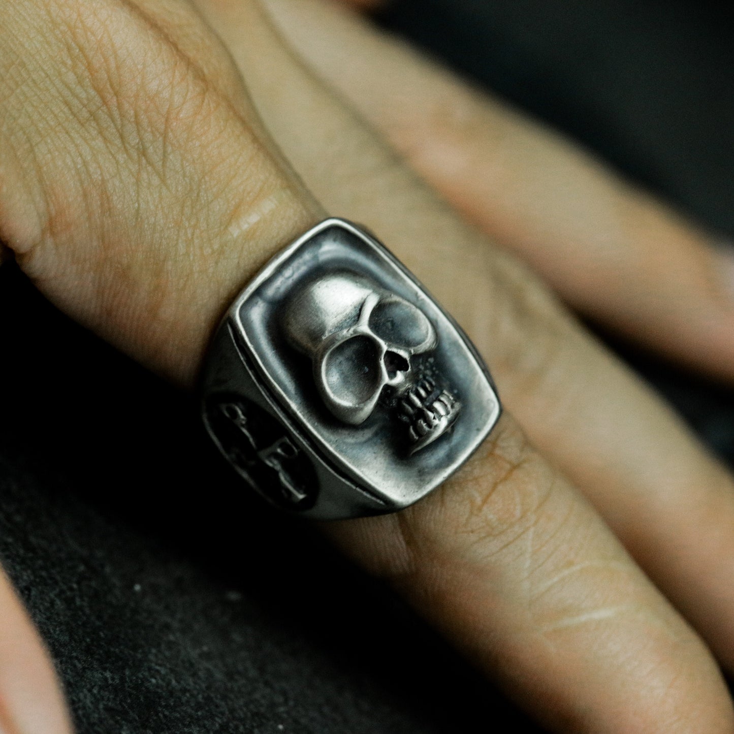 Black Skull Gentleman Ring - 925 Silver Handmade