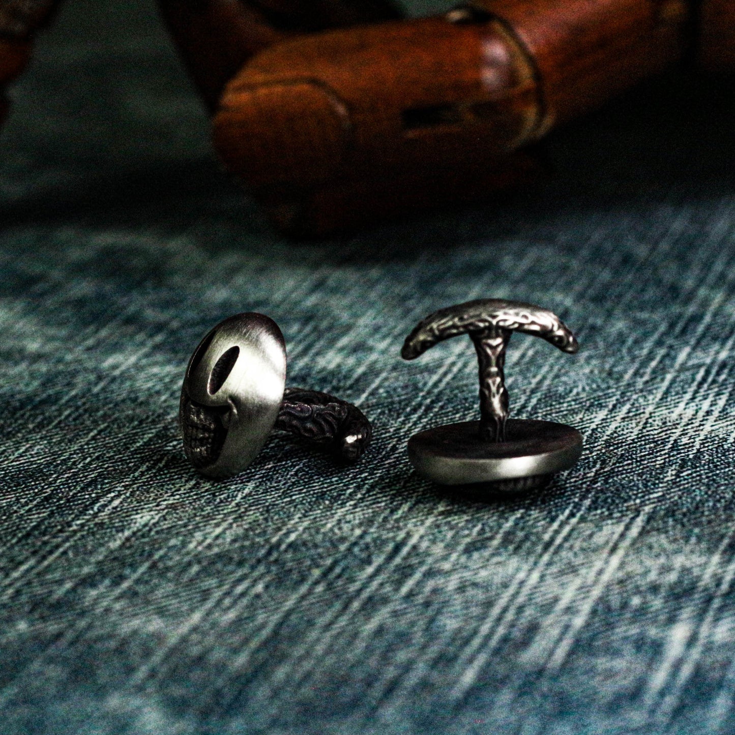 Smiley Face Cufflinks, Emoji - 925 Sterling Silver Handmade