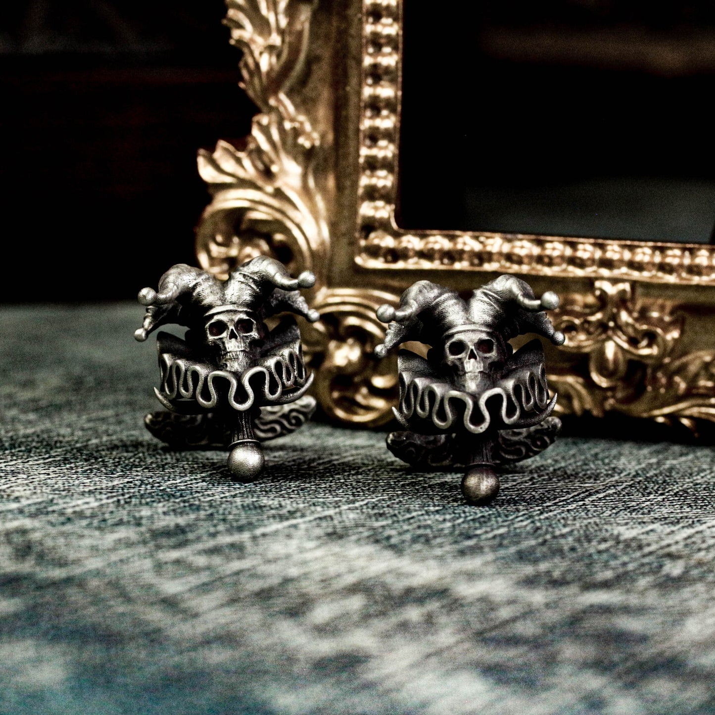 Vintage Circus Clown Cufflinks - 925 Sterling Silver Handmade