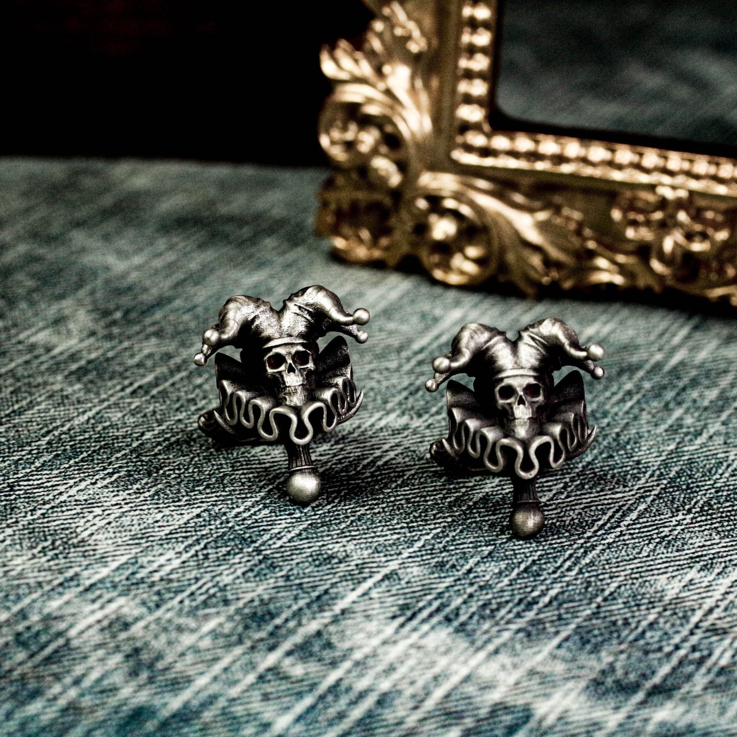 Vintage Circus Clown Cufflinks - 925 Sterling Silver Handmade