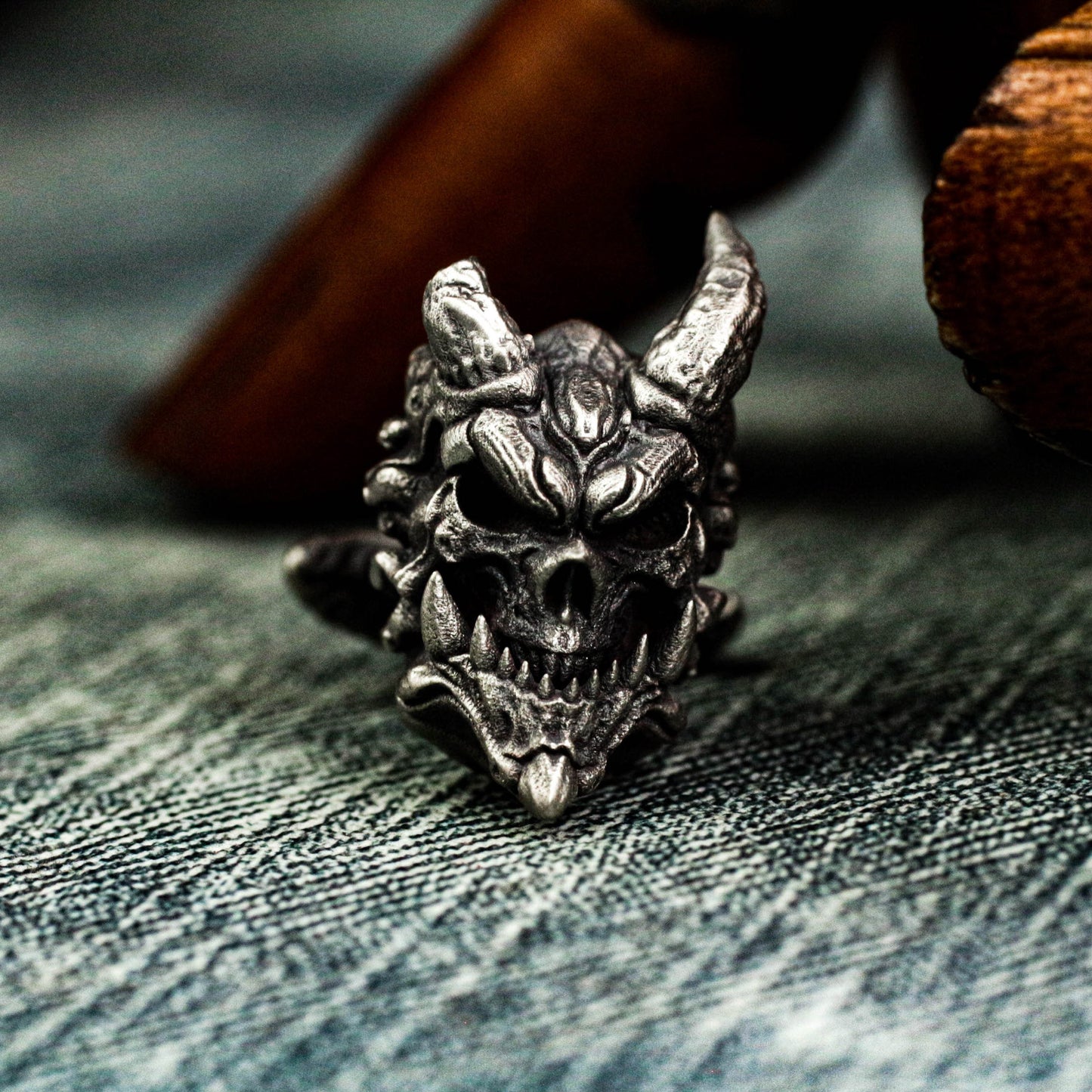 Bonjour Devil Mask Cufflinks - Handmade 925 Silver