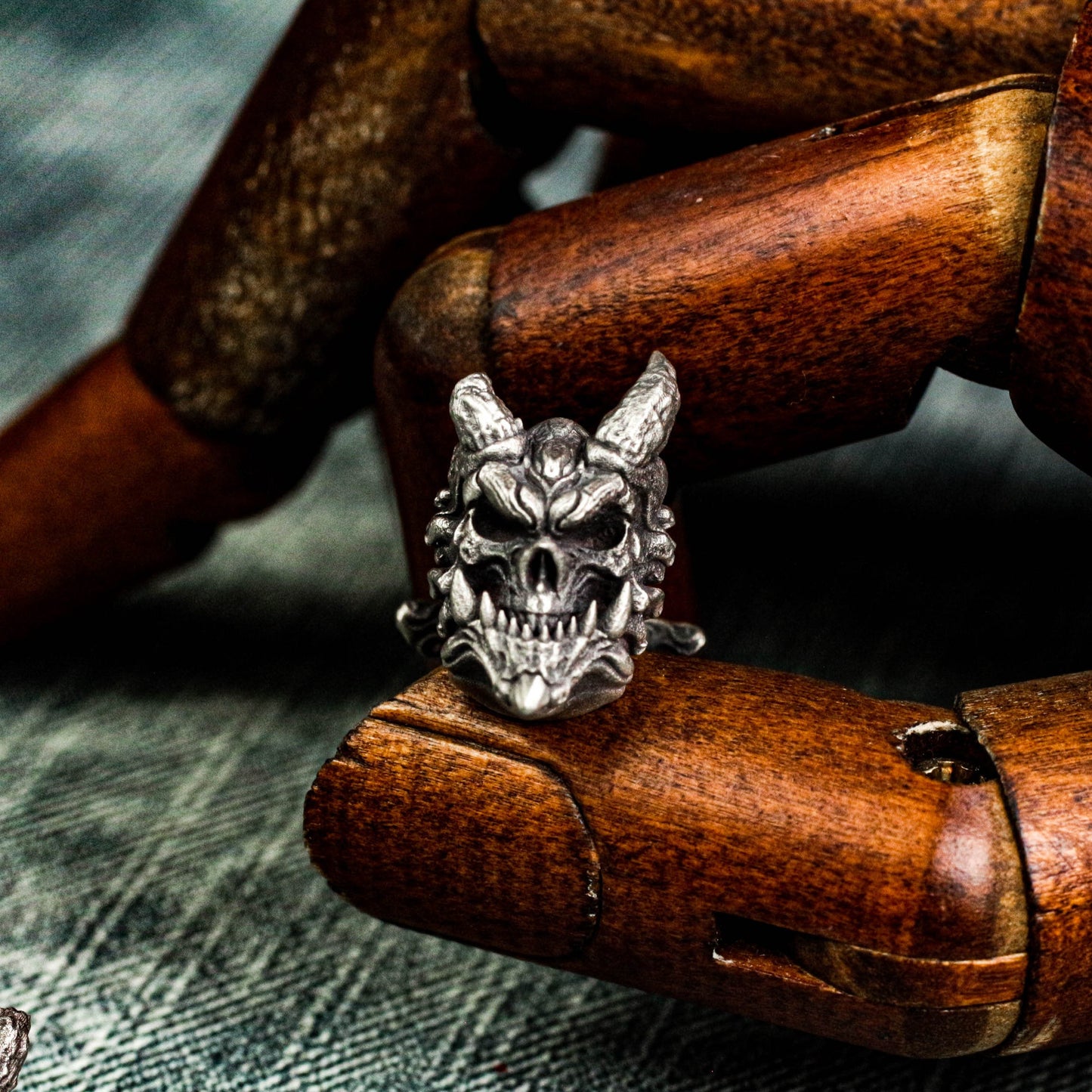 Bonjour Devil Mask Cufflinks - Handmade 925 Silver