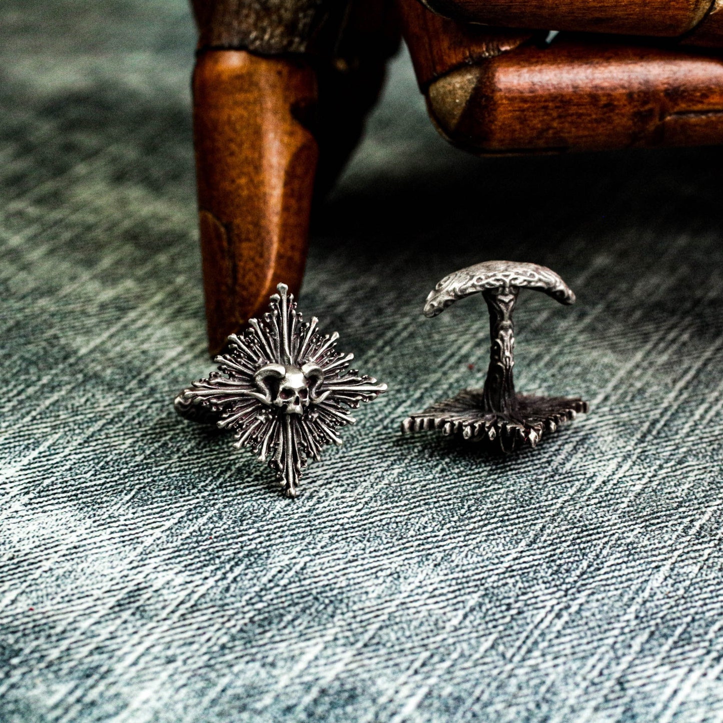 Skull Cufflinks - 925 Silver Handmade