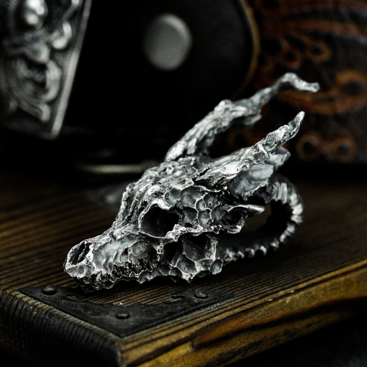 Bone Dragon Pendant ¨C 925 Sterling Silver Handmade