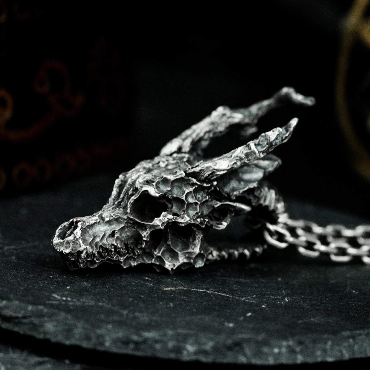 Bone Dragon Pendant ¨C 925 Sterling Silver Handmade