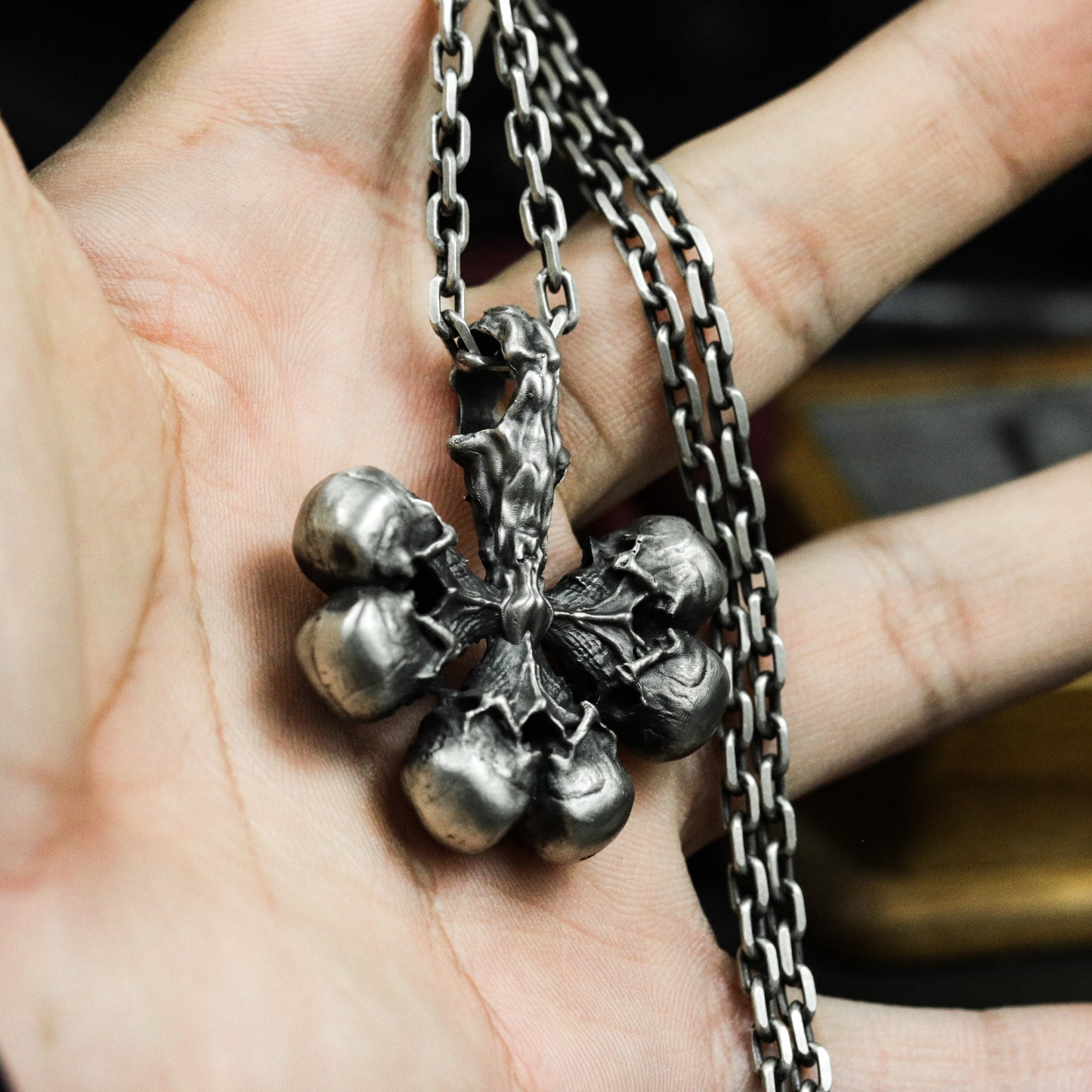 Skull Cross Pendant ¨C 925 Sterling Silver Handmade