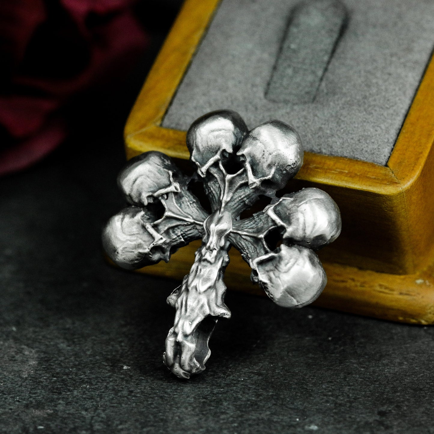 Skull Cross Pendant ¨C 925 Sterling Silver Handmade