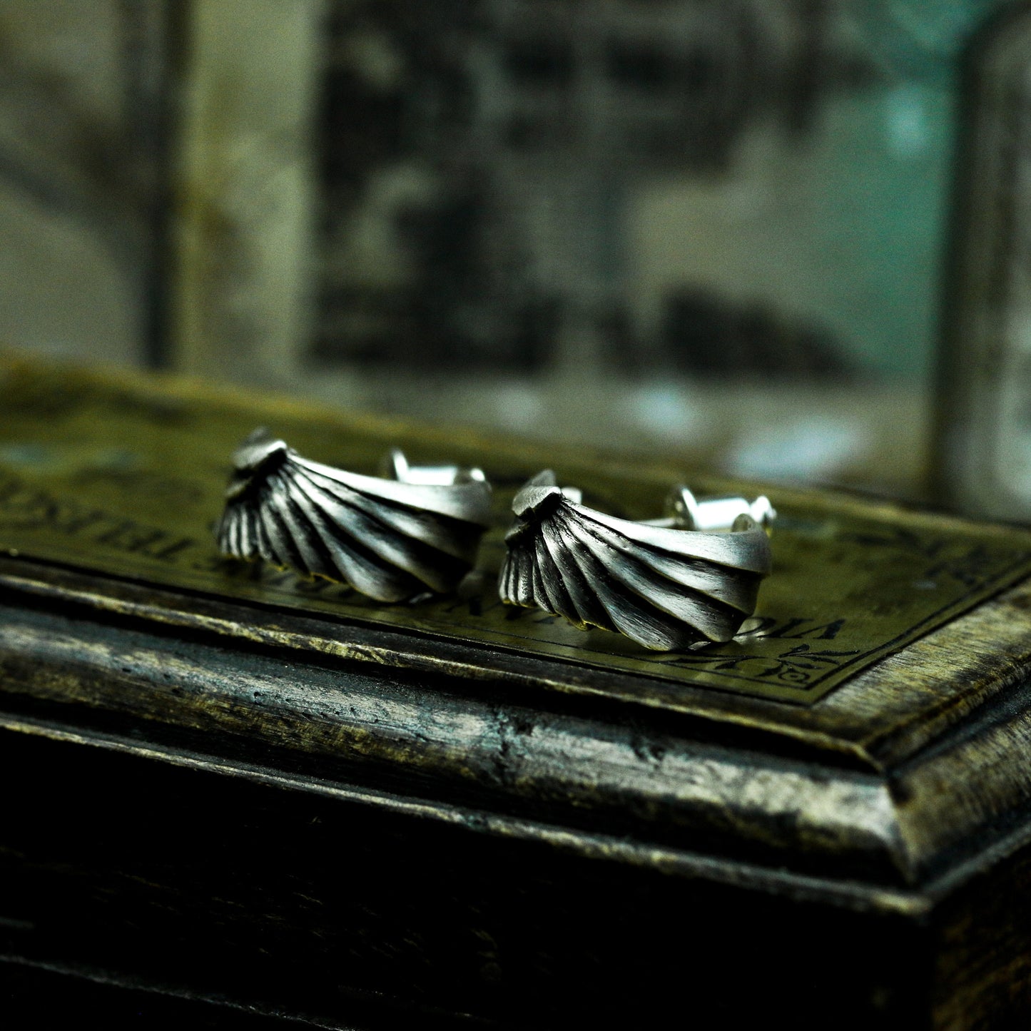 Wrapped Wing Stud Earrings - 925 Sterling Silver Handmade