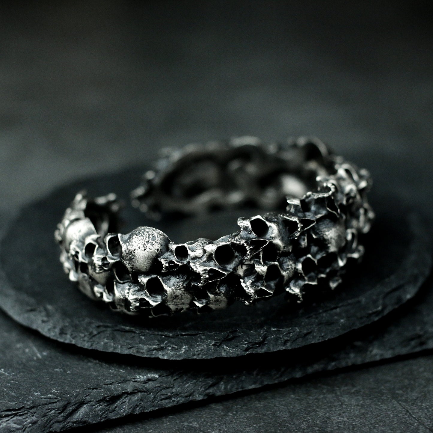 Thousand Faces Skull Bracelet - 925 Silver Handmade