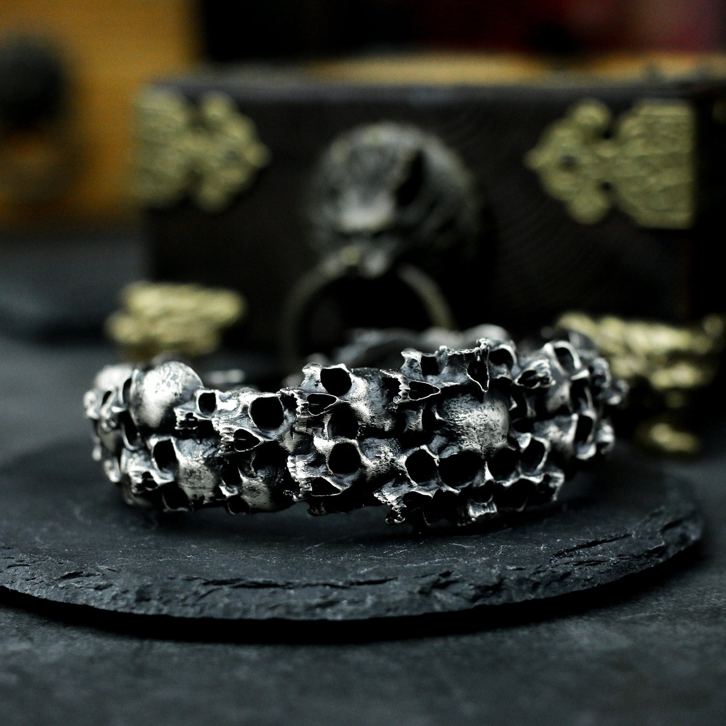 Thousand Faces Skull Bracelet - 925 Silver Handmade