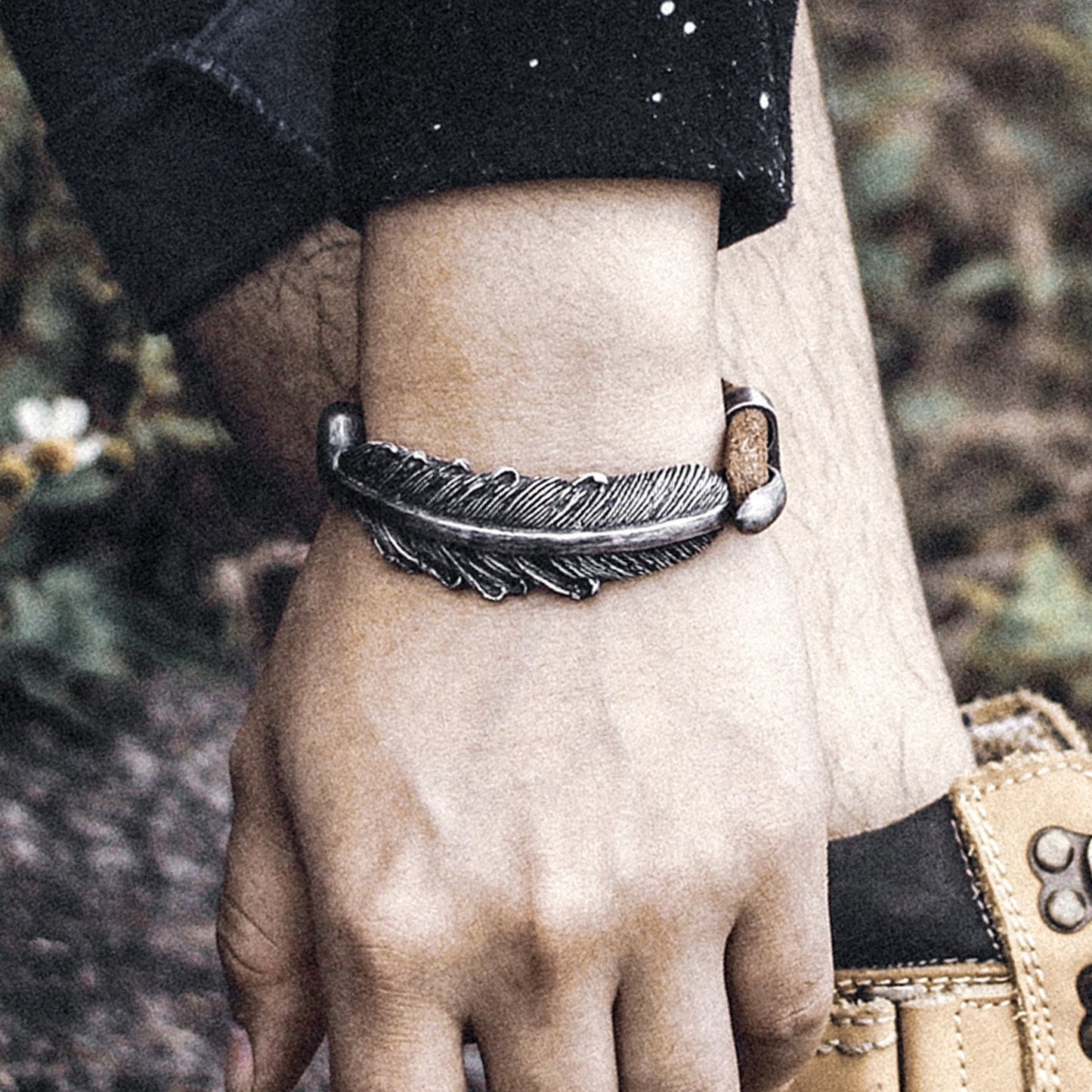 Feather Wrap Bracelet ¨C 925 Silver Handmade