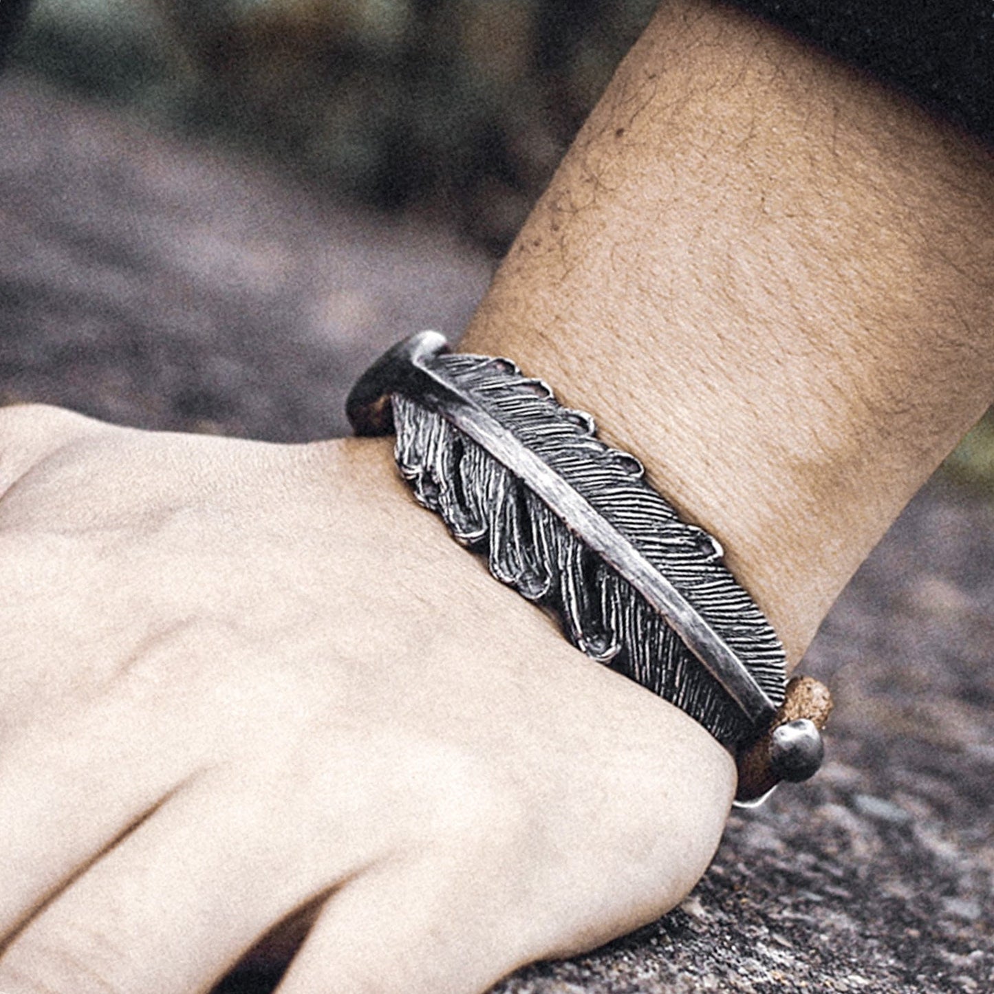 Feather Wrap Bracelet ¨C 925 Silver Handmade