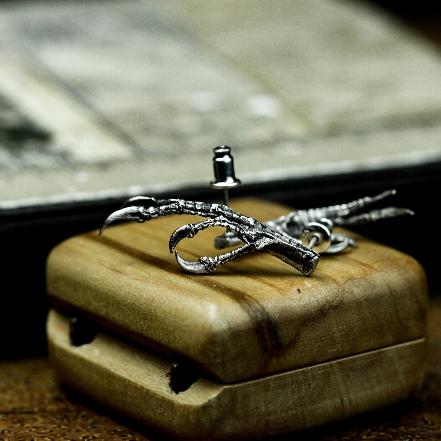 Raptor Claw Earrings ¨C 925 Sterling Silver Handmade