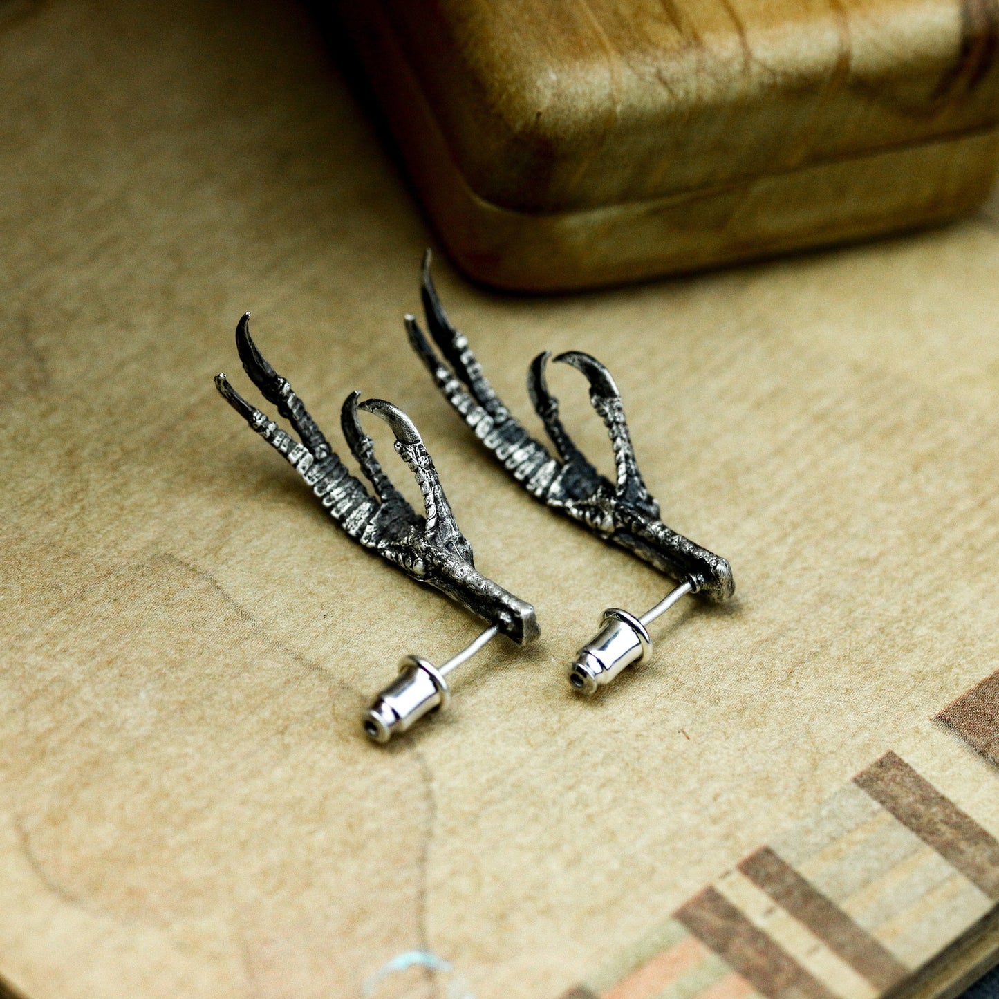Raptor Claw Earrings ¨C 925 Sterling Silver Handmade