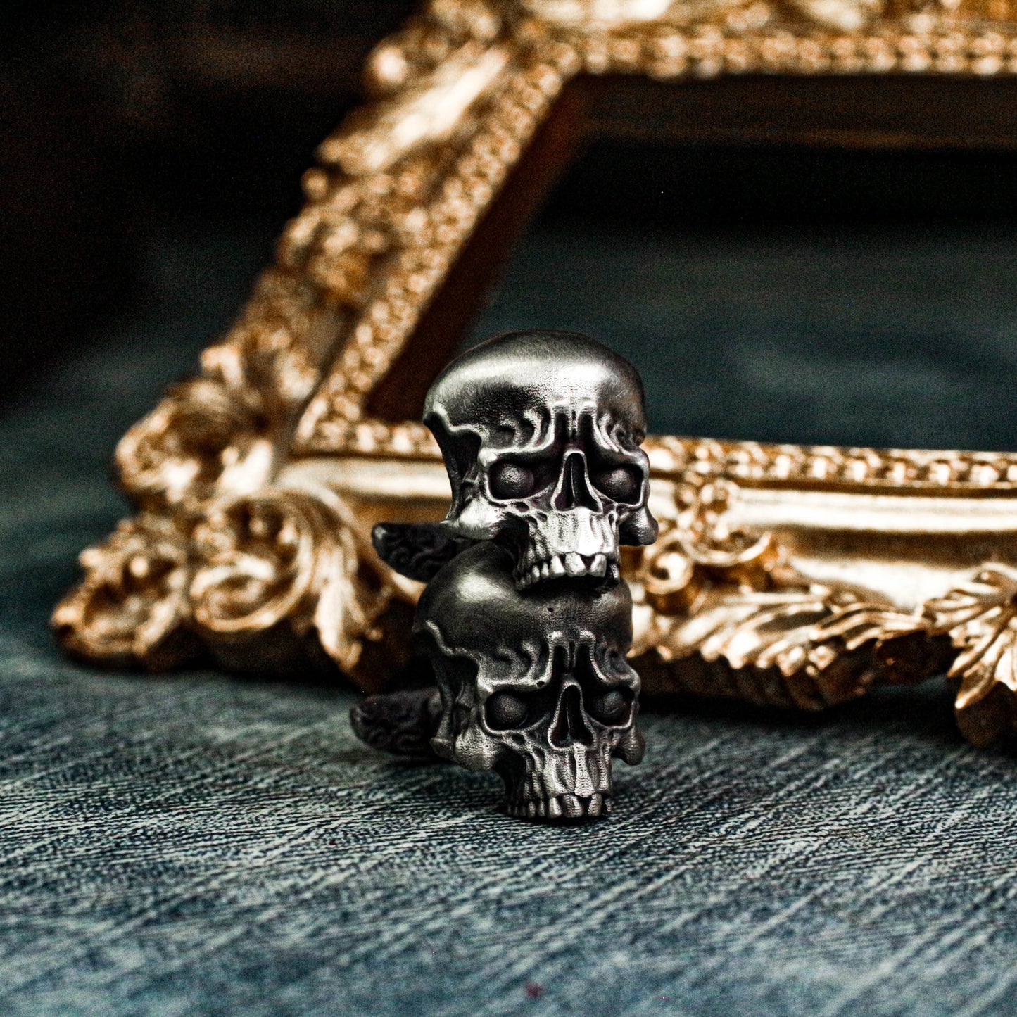 Big Eyes Glossy Skull Cufflinks - 925 Sterling Silver Handmade