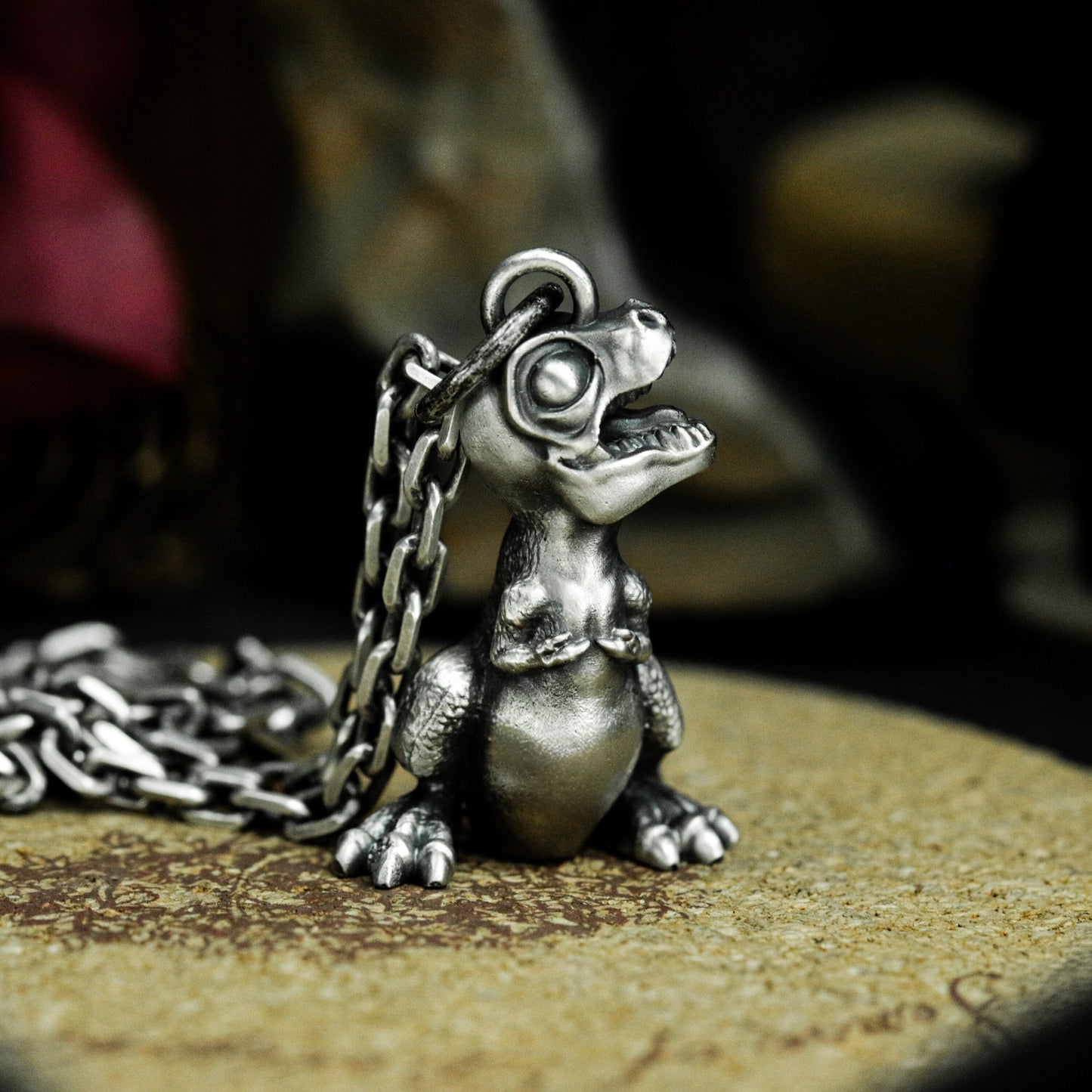 Tyrannosaurus Pendant - 925 Silver Handmade