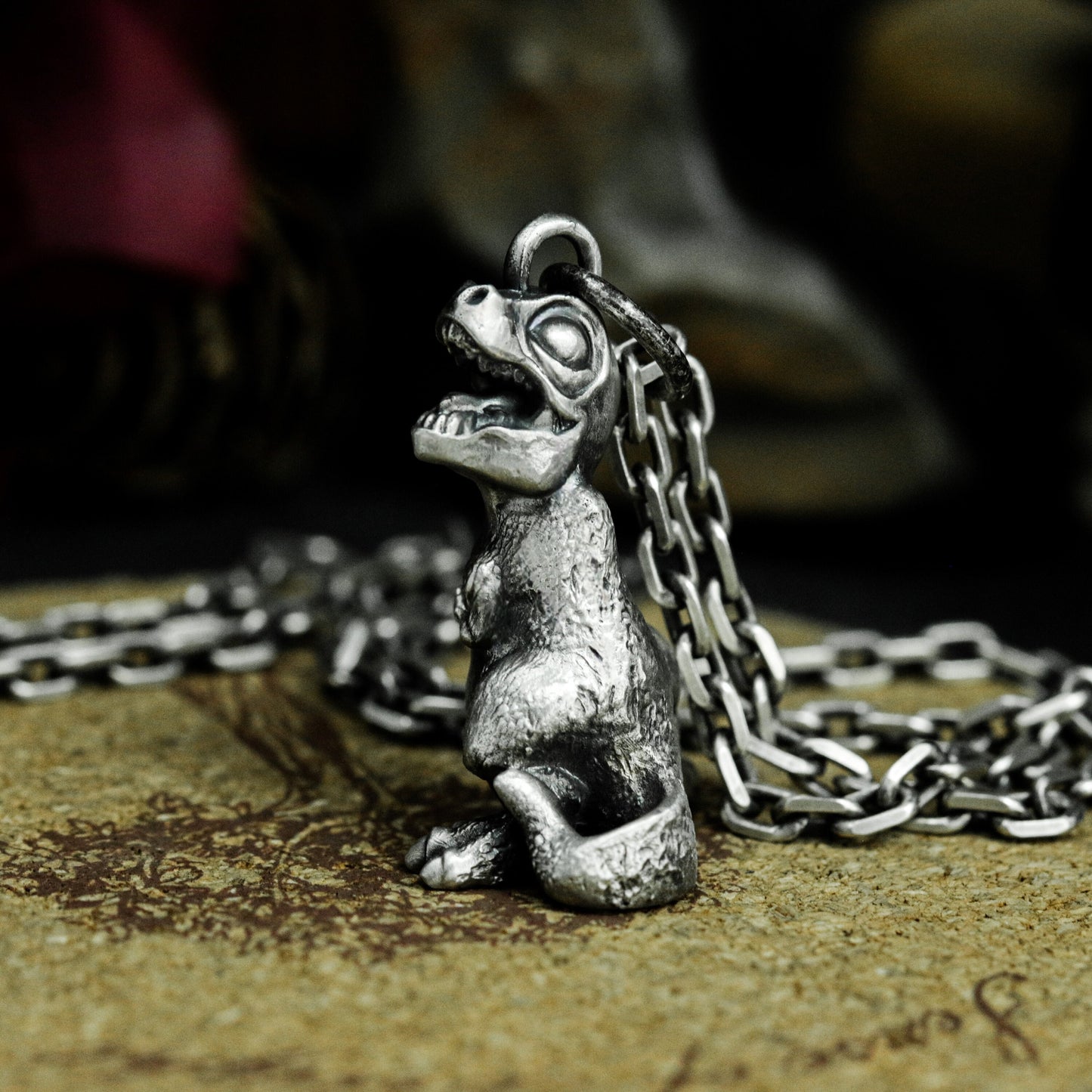Tyrannosaurus Pendant - 925 Silver Handmade