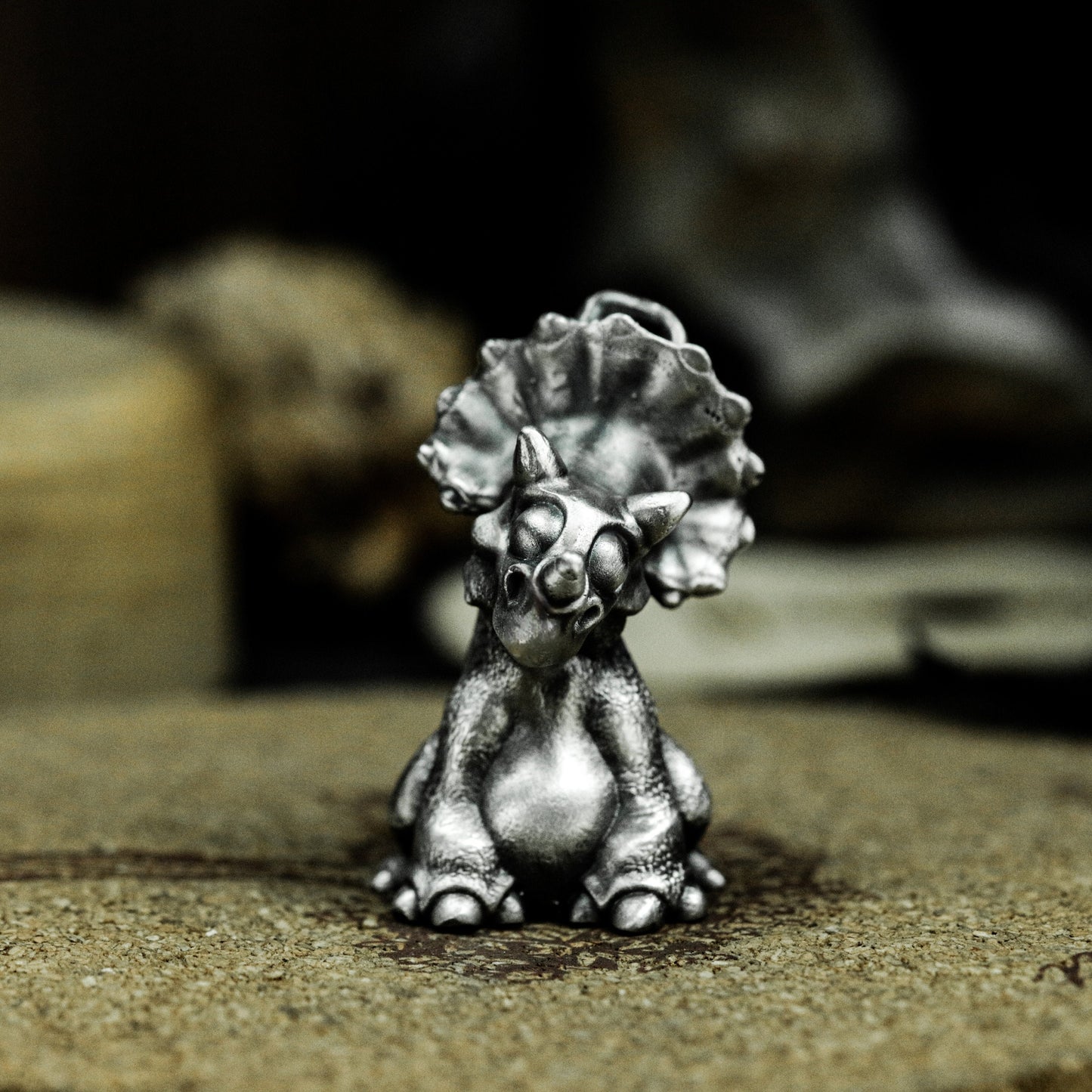 Triceratops Dinosaur Pendant - 925 Silver Handmade