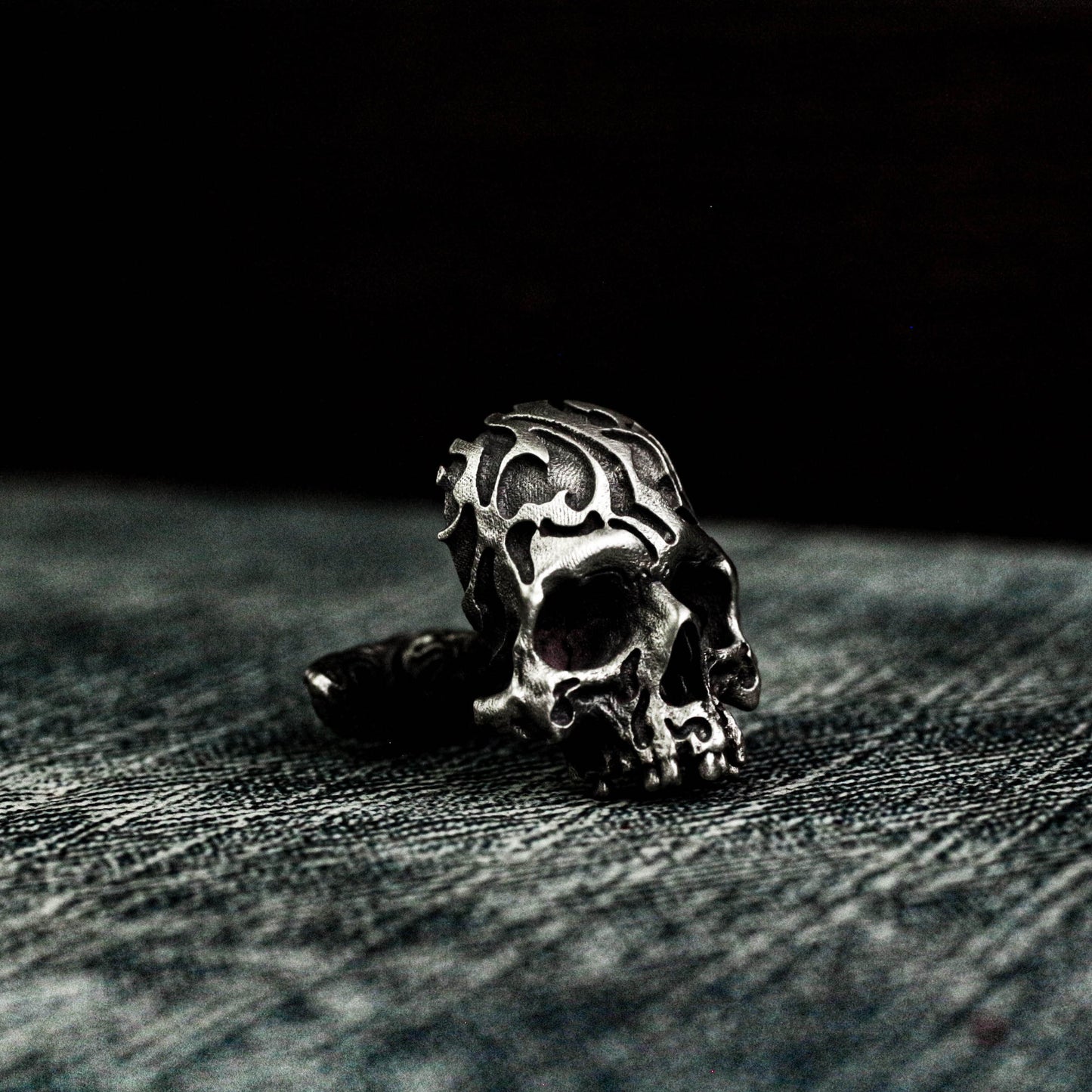 Mexican Carved Skull Cufflinks - 925 Sterling Silver Handmade