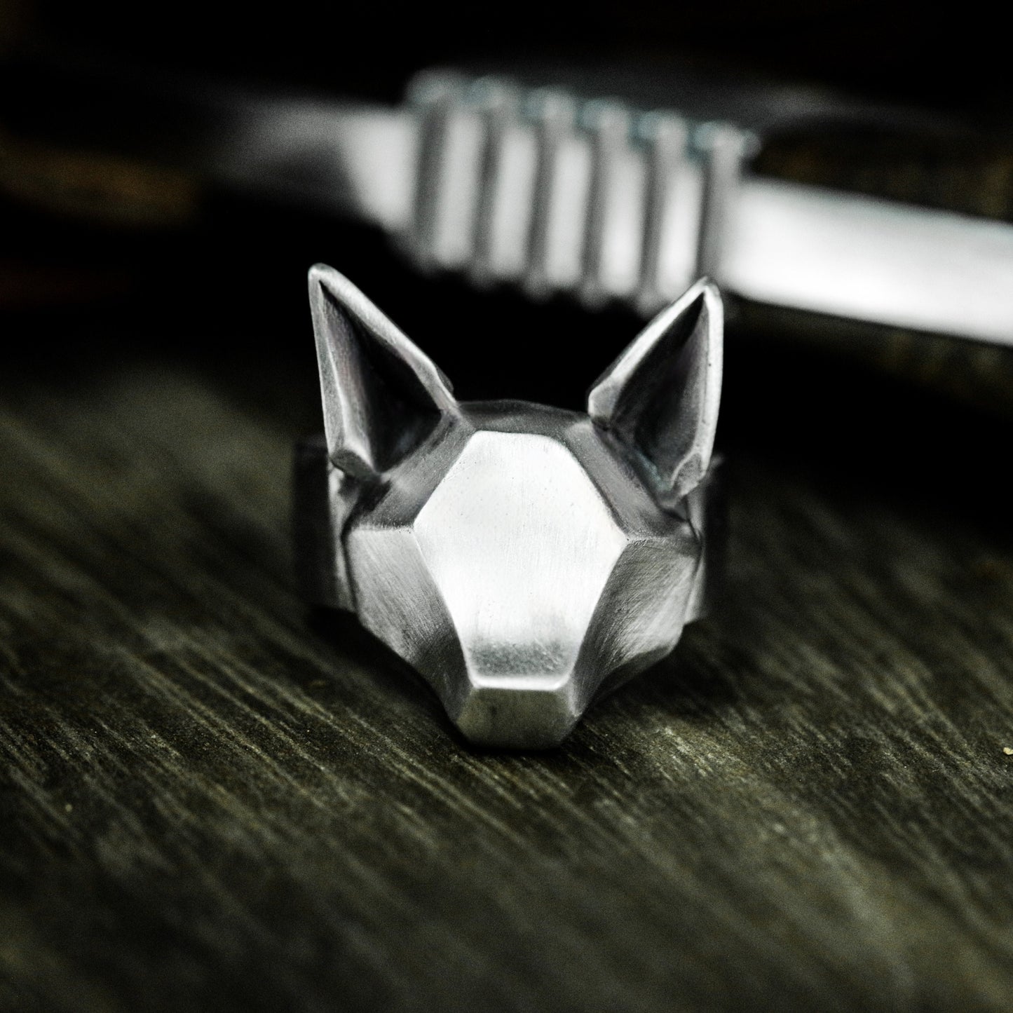 Geometric Fox Ring - 925 Silver Handmade