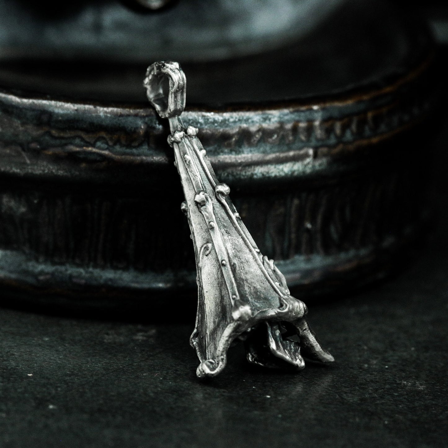 Eiffel Skull Pendant ¨C Handmade 925 Silver Paris Gothic Necklace
