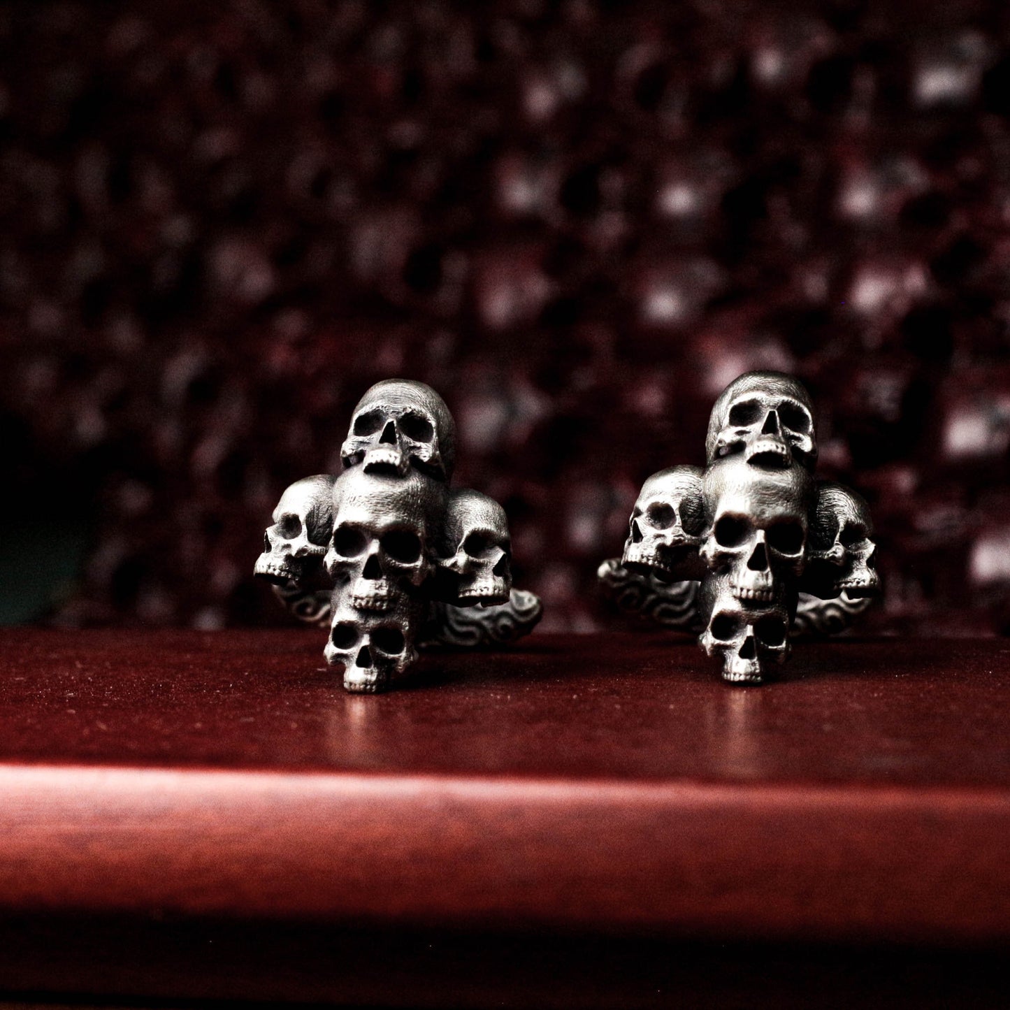 Cross Skull Cufflinks - Christian Design - 925 Sterling Silver Handmade