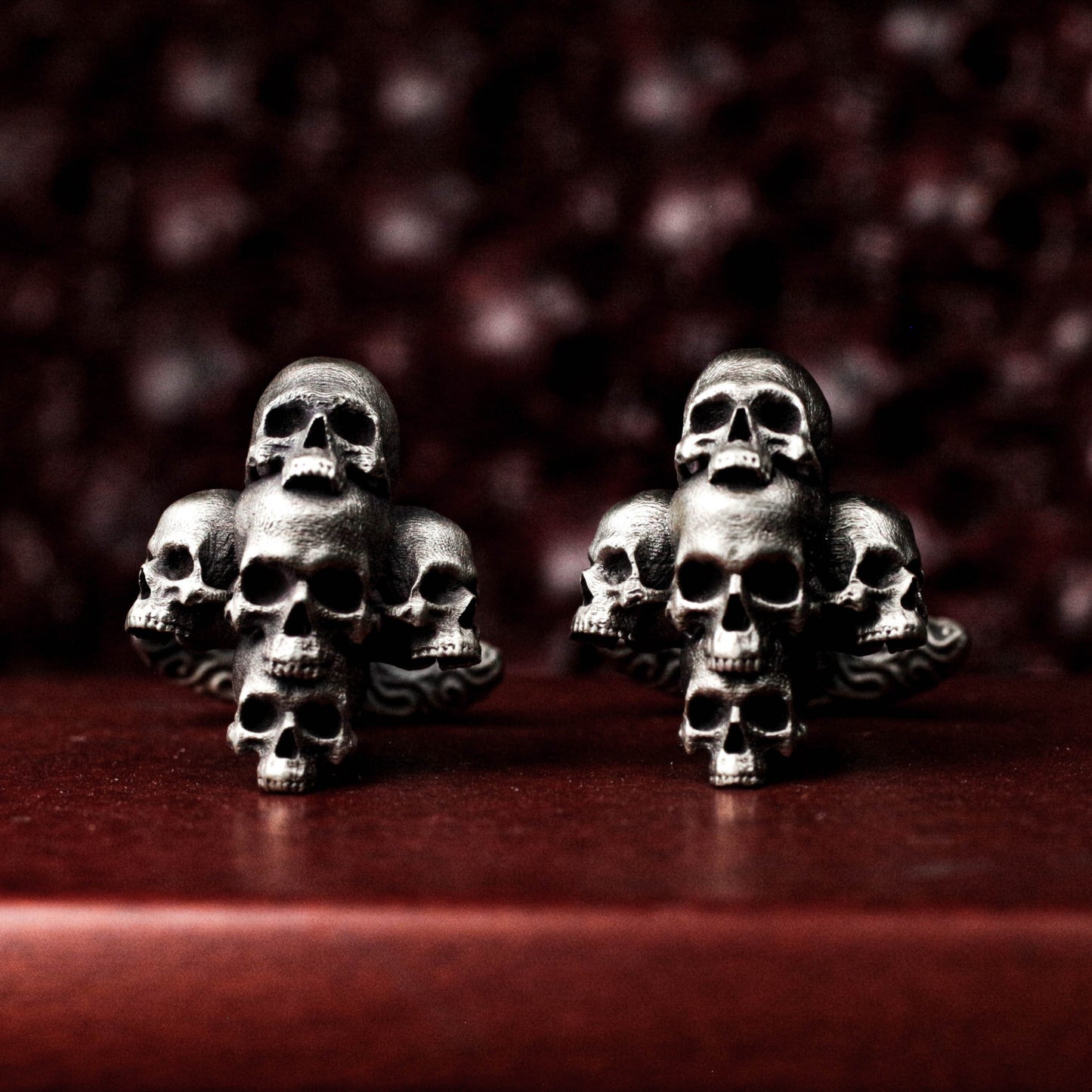 Cross Skull Cufflinks - Christian Design - 925 Sterling Silver Handmade