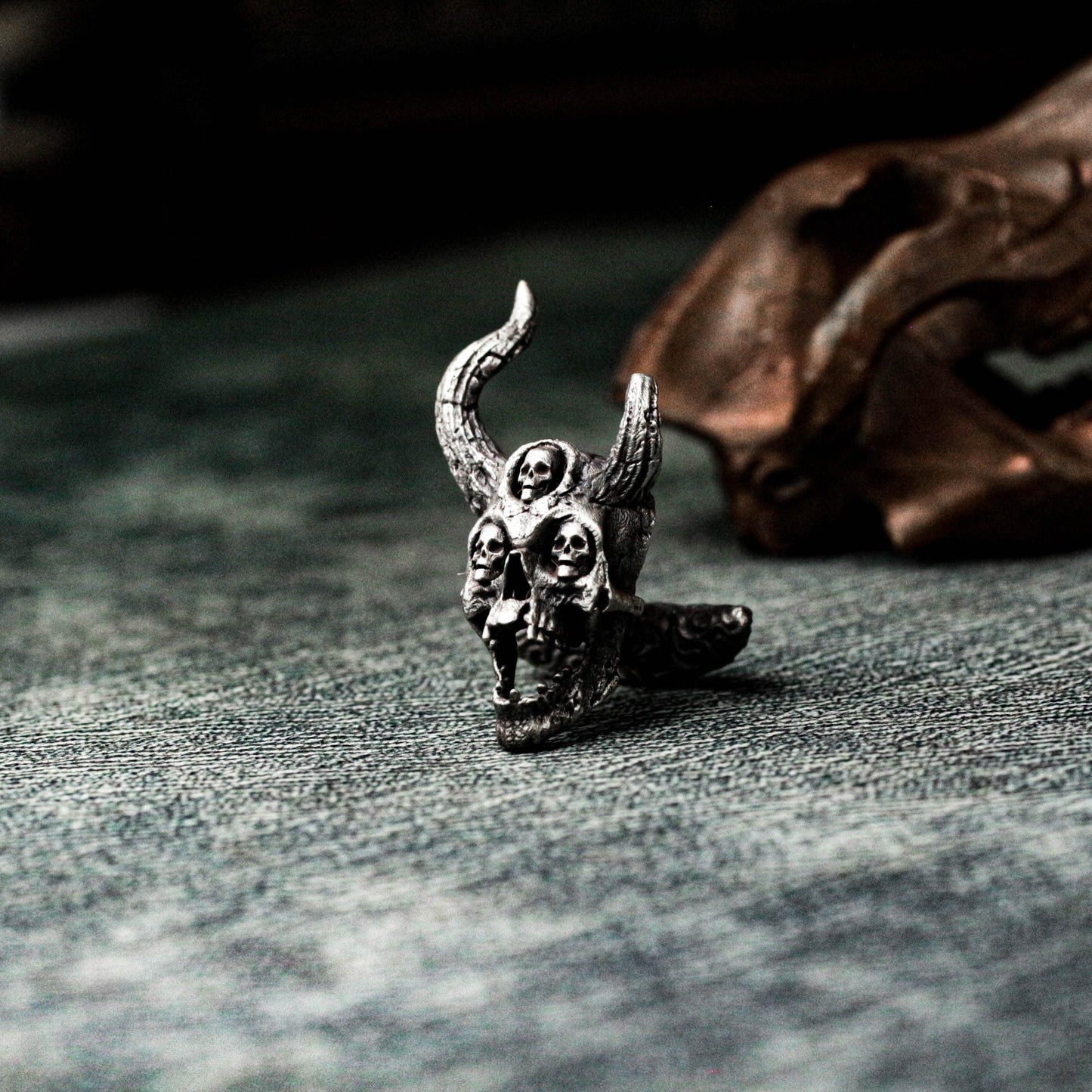 Bonjour Skull Cufflinks - 925 Silver Handmade