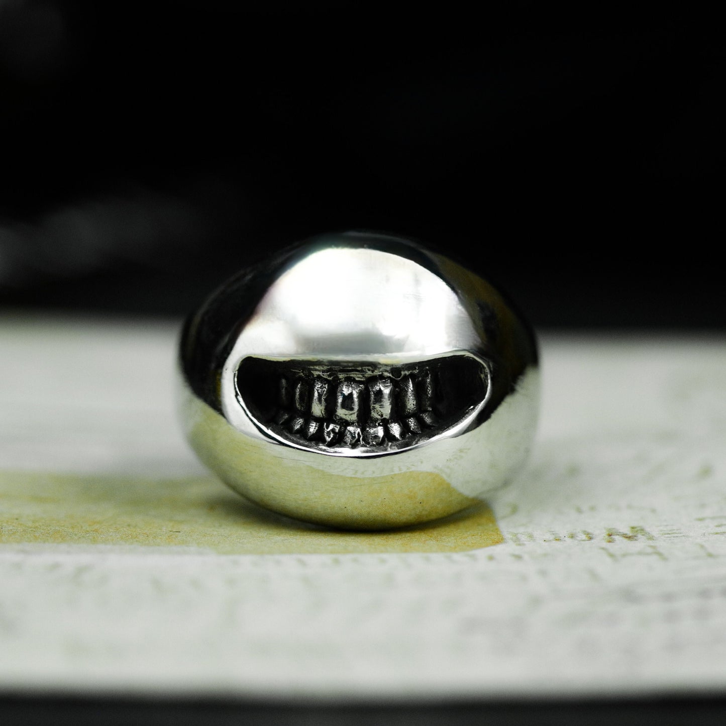 Smiley Face Ring - 925 Silver Handmade