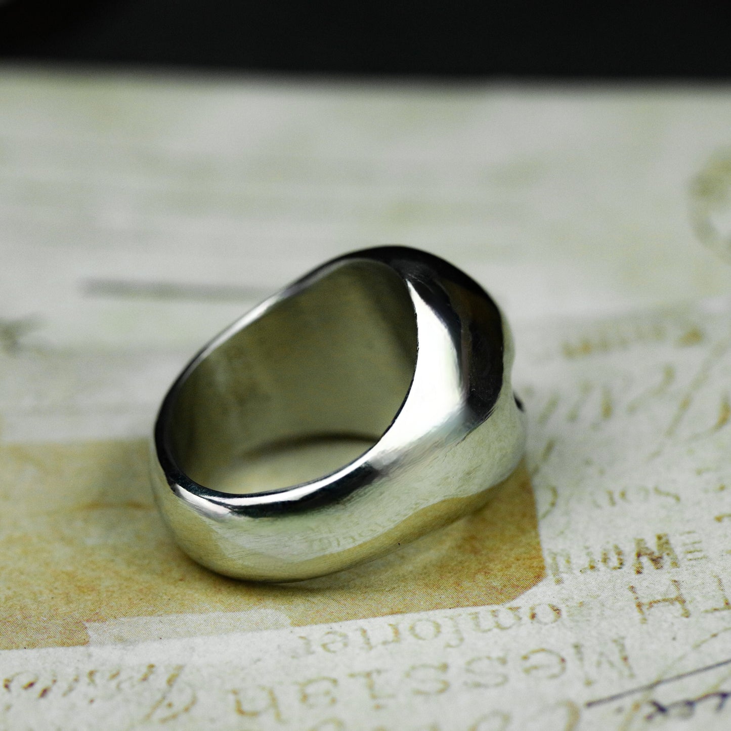 Smiley Face Ring - 925 Silver Handmade