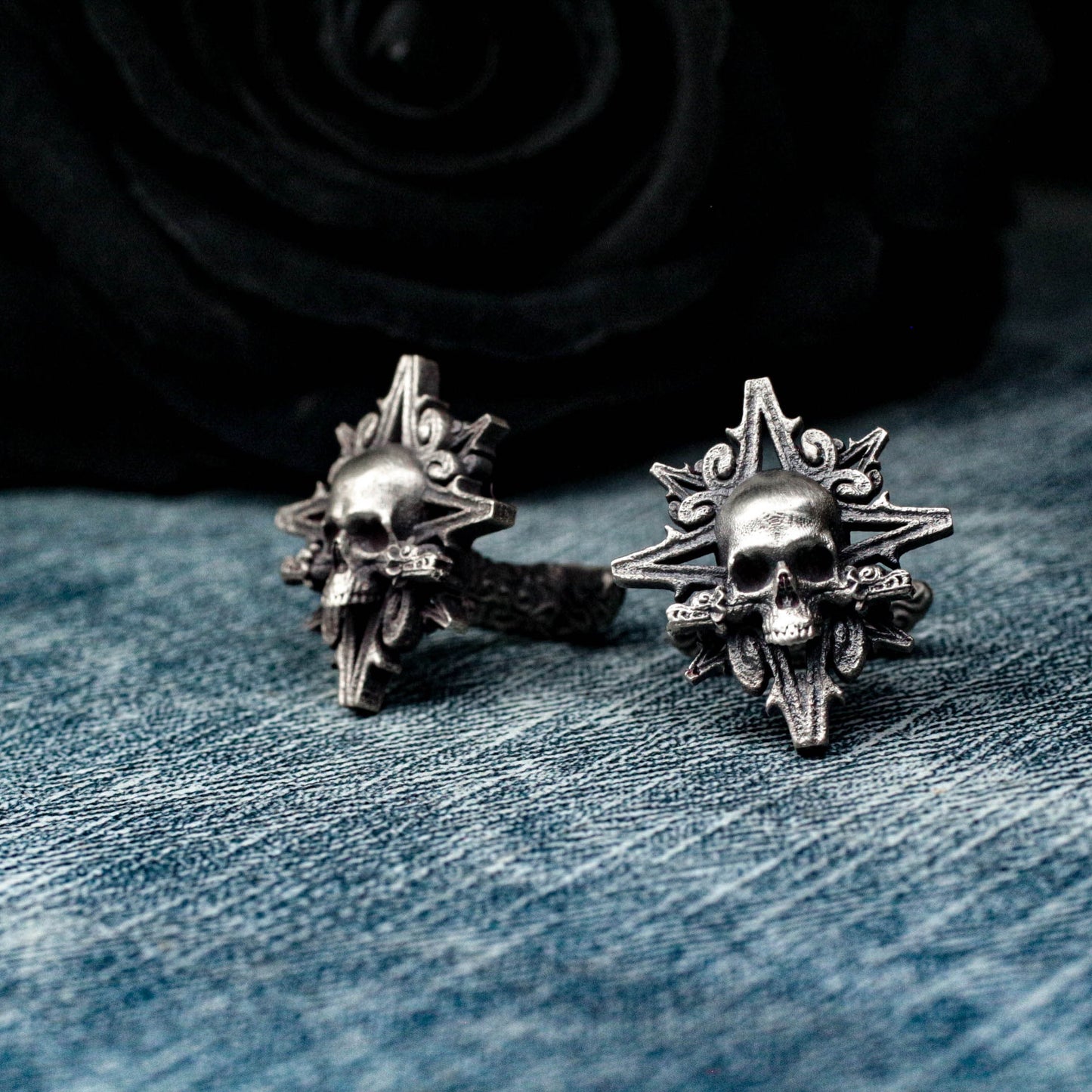 Devil's Skull Cufflinks - 925 Silver Handmade