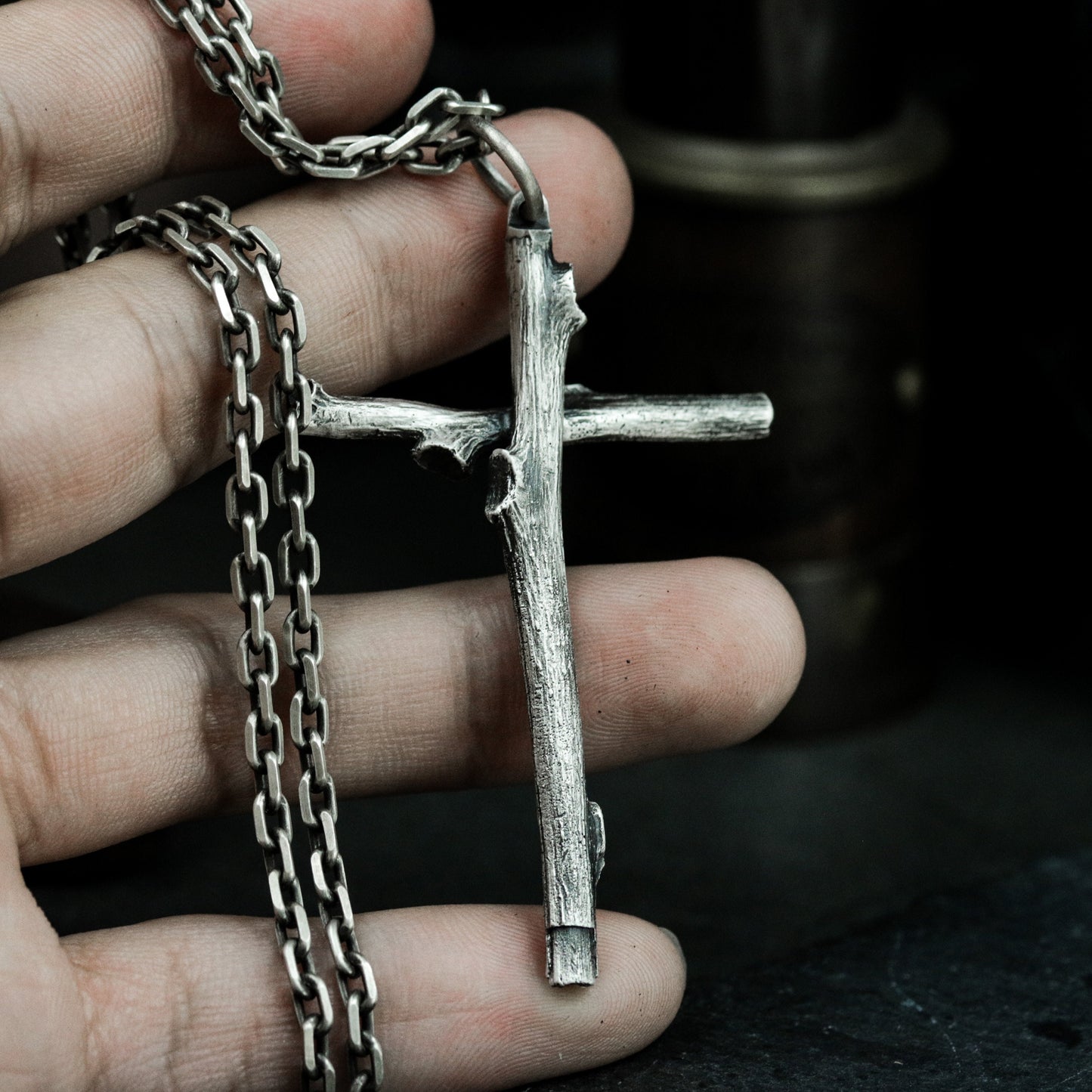 Tree Cross Design Pendant - 925 Silver Handmade