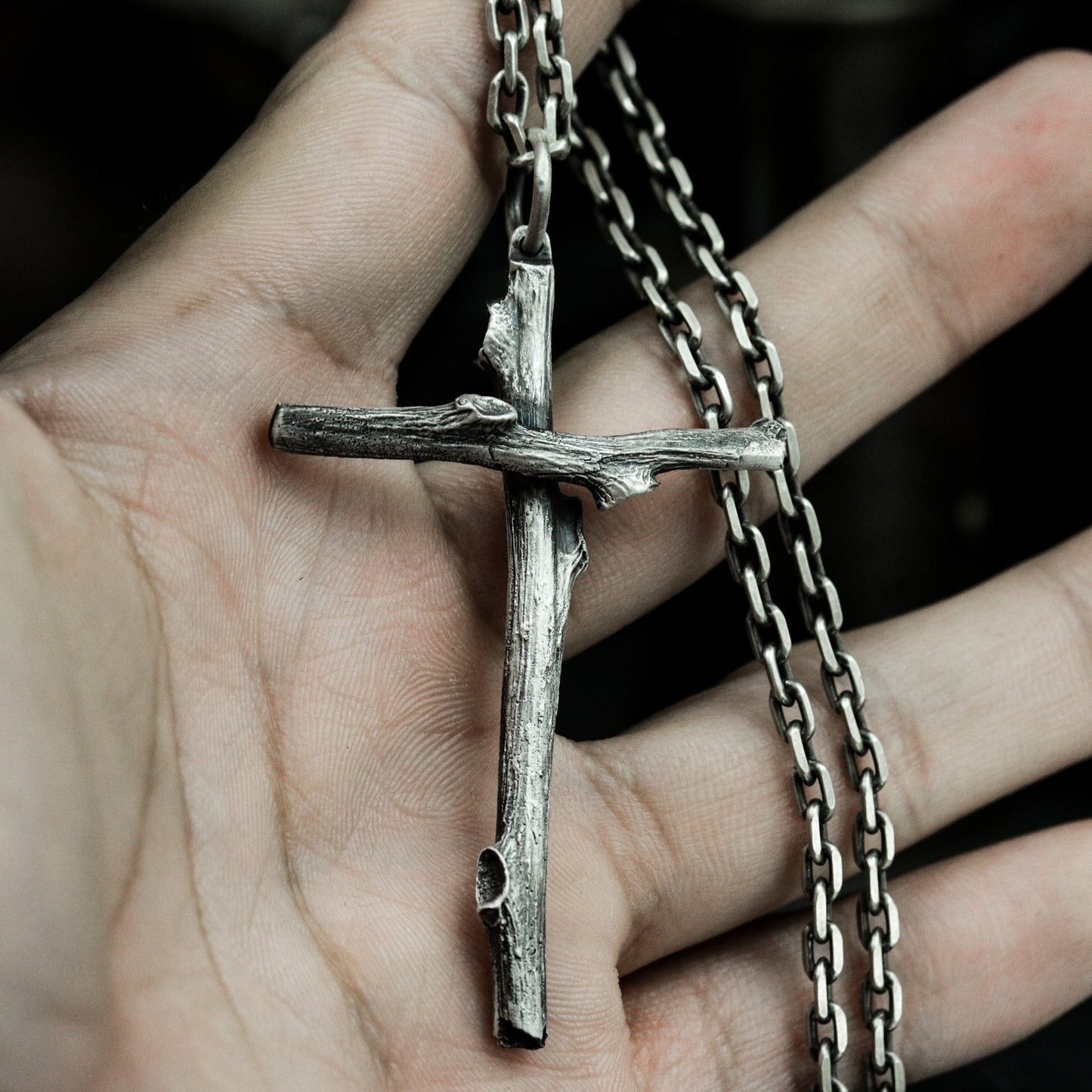 Tree Cross Design Pendant - 925 Silver Handmade