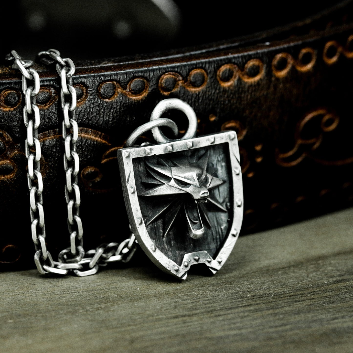 Wolf Tag Pendant - 925 Silver Handmade