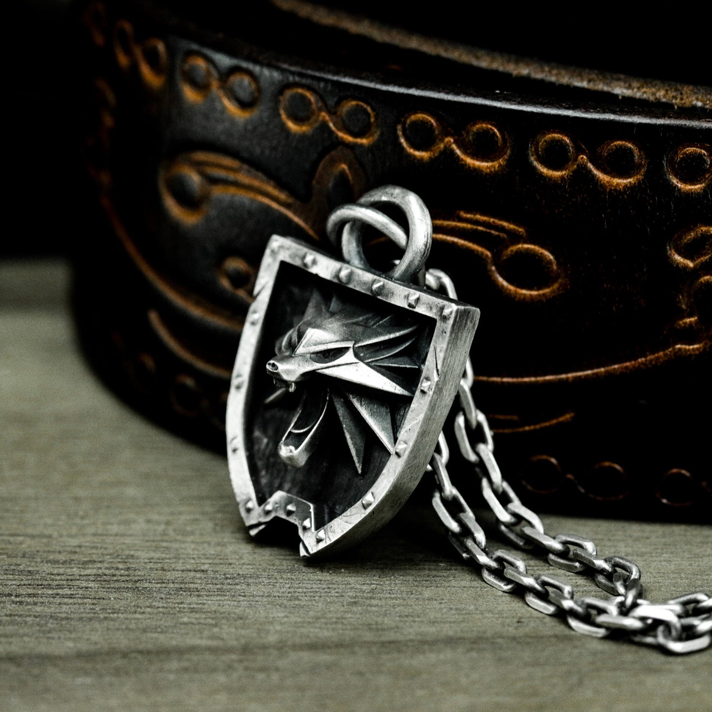 Wolf Tag Pendant - 925 Silver Handmade