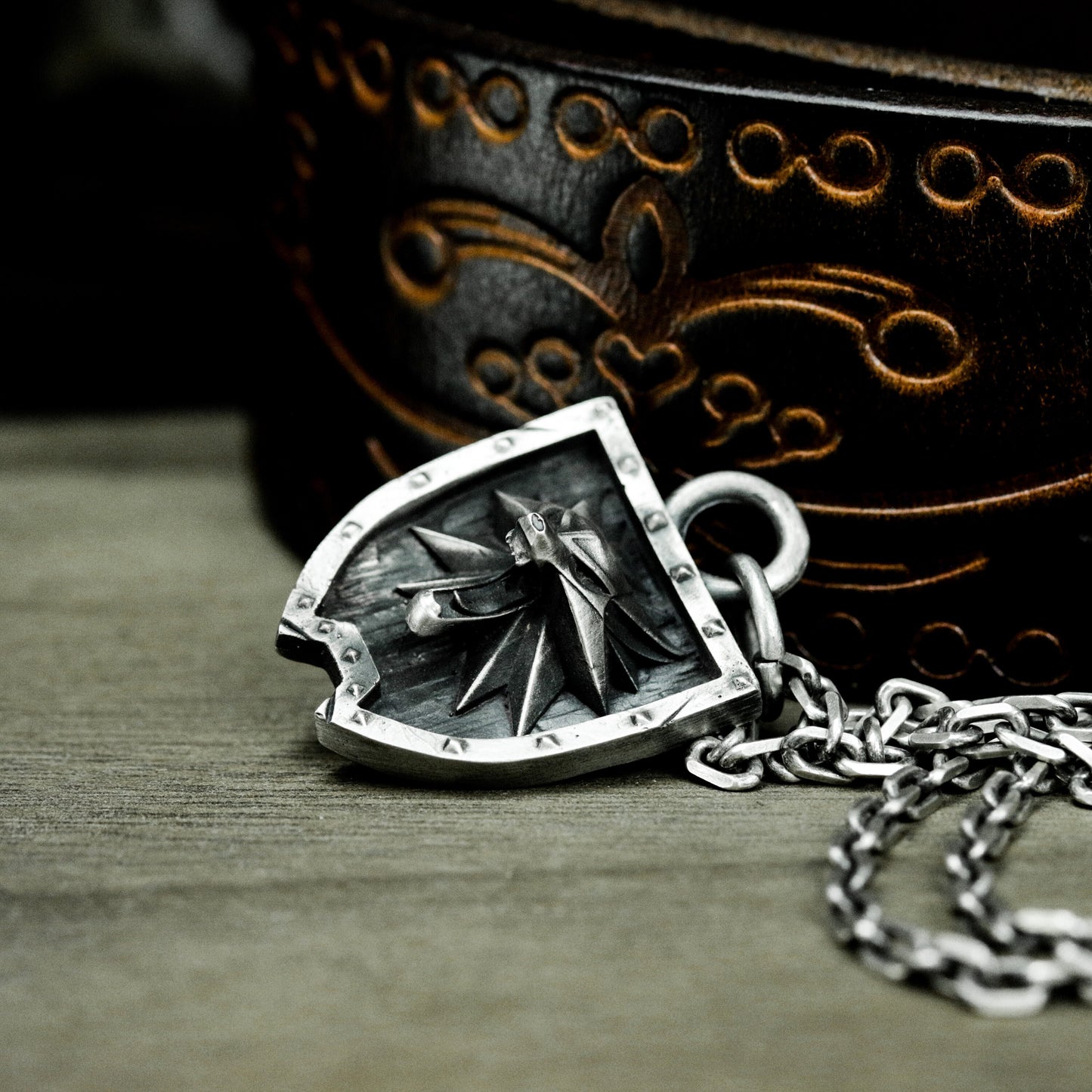 Wolf Tag Pendant - 925 Silver Handmade