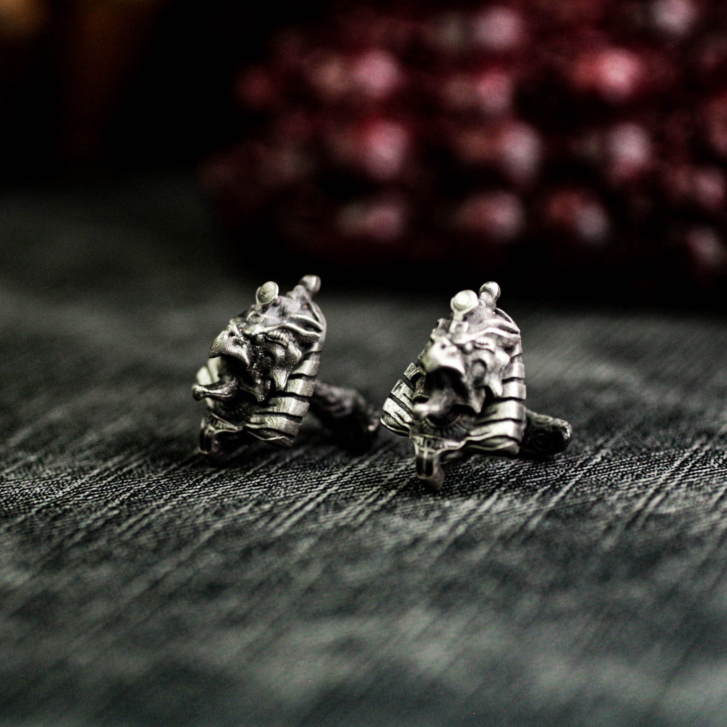 Horus Egyptian Cufflinks - 925 Silver Handmade