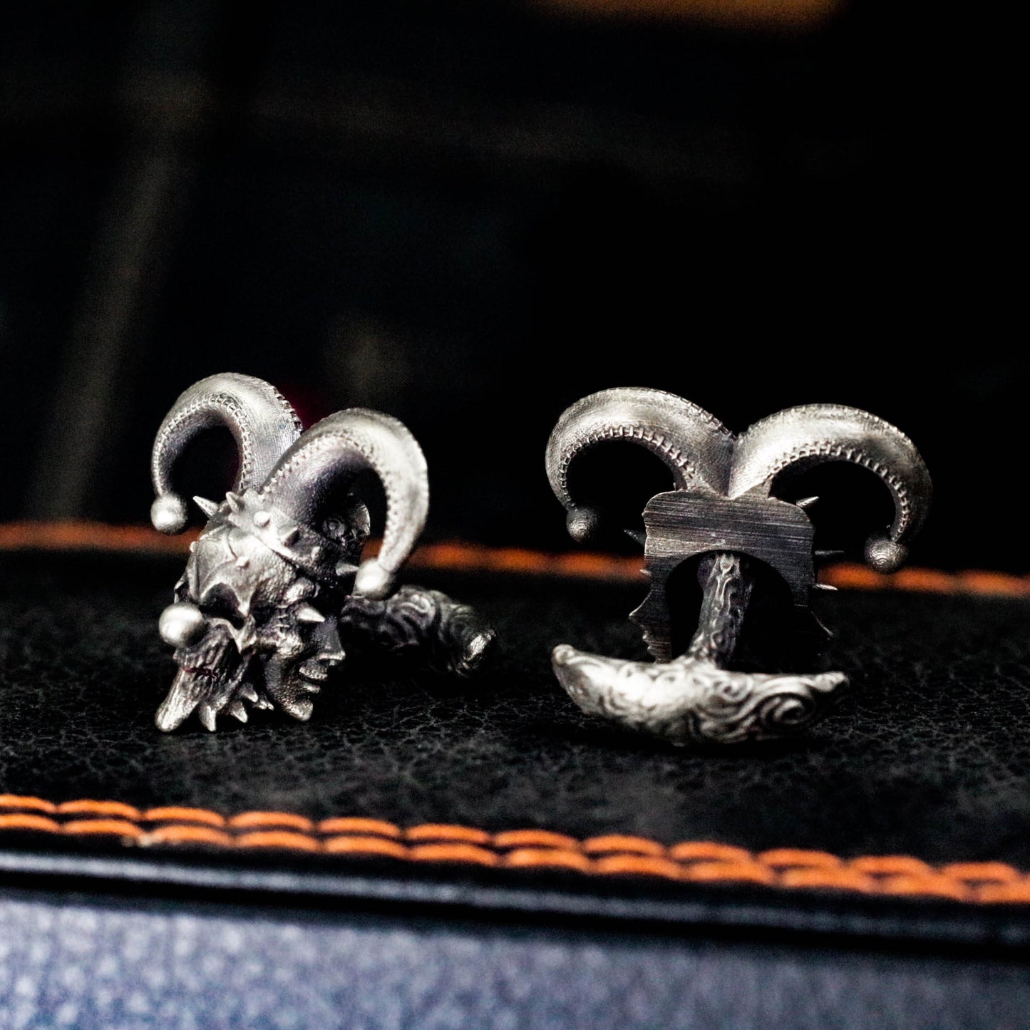 Clown Muppet Doll Cufflinks, Wedding Gift - 925 Sterling Silver Handmade
