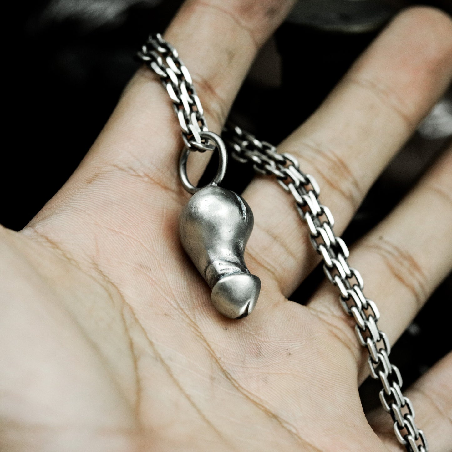Male Genital Pendant ¨C 925 Sterling Silver Handmade