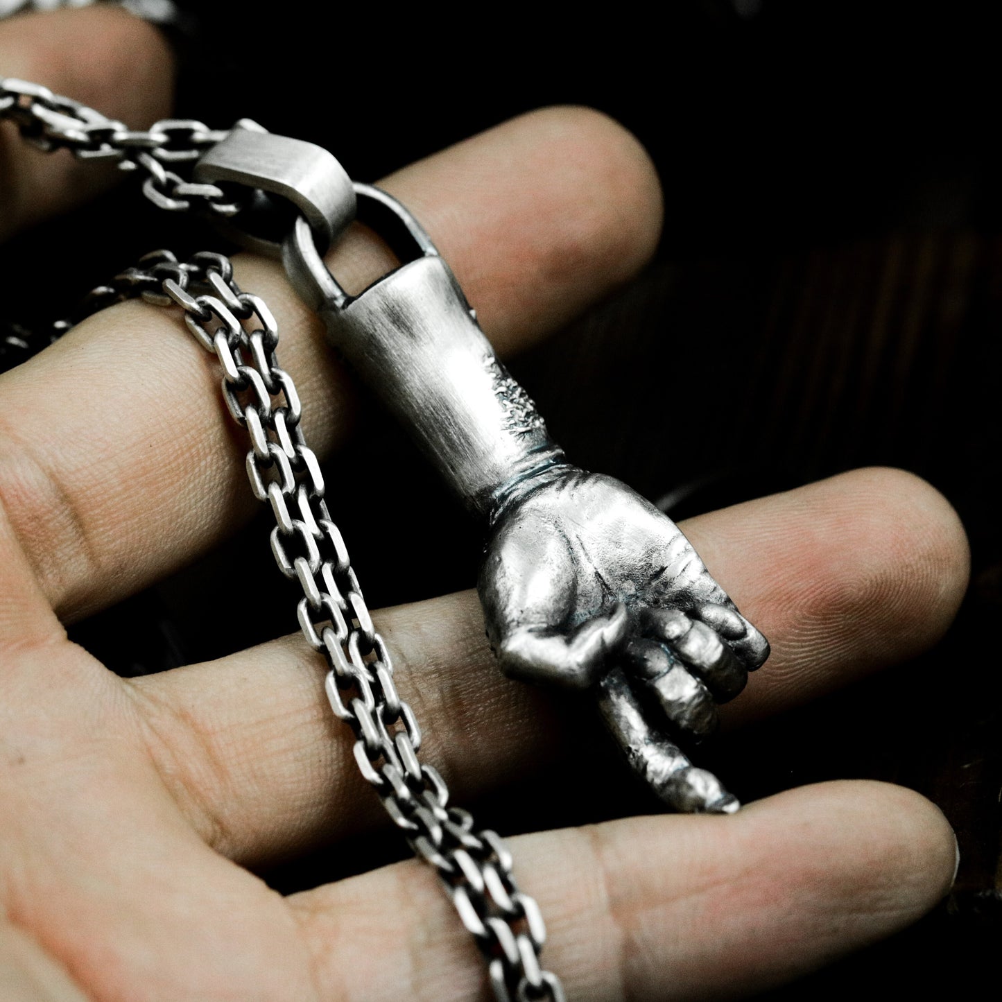 Severed Hand Pendant ¨C 925 Silver Handmade
