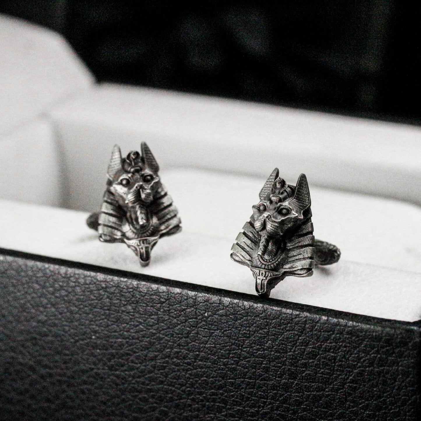 Pharaoh Anubis Cufflinks - 925 Sterling Silver Handmade