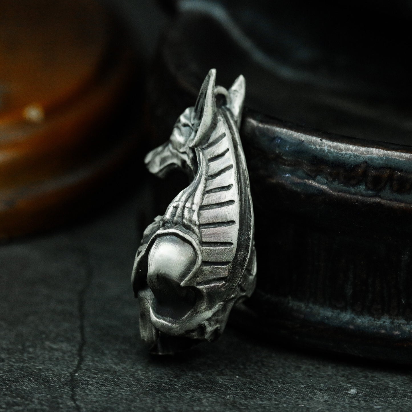 Anubis Pendant ¨C 925 Sterling Silver Handmade