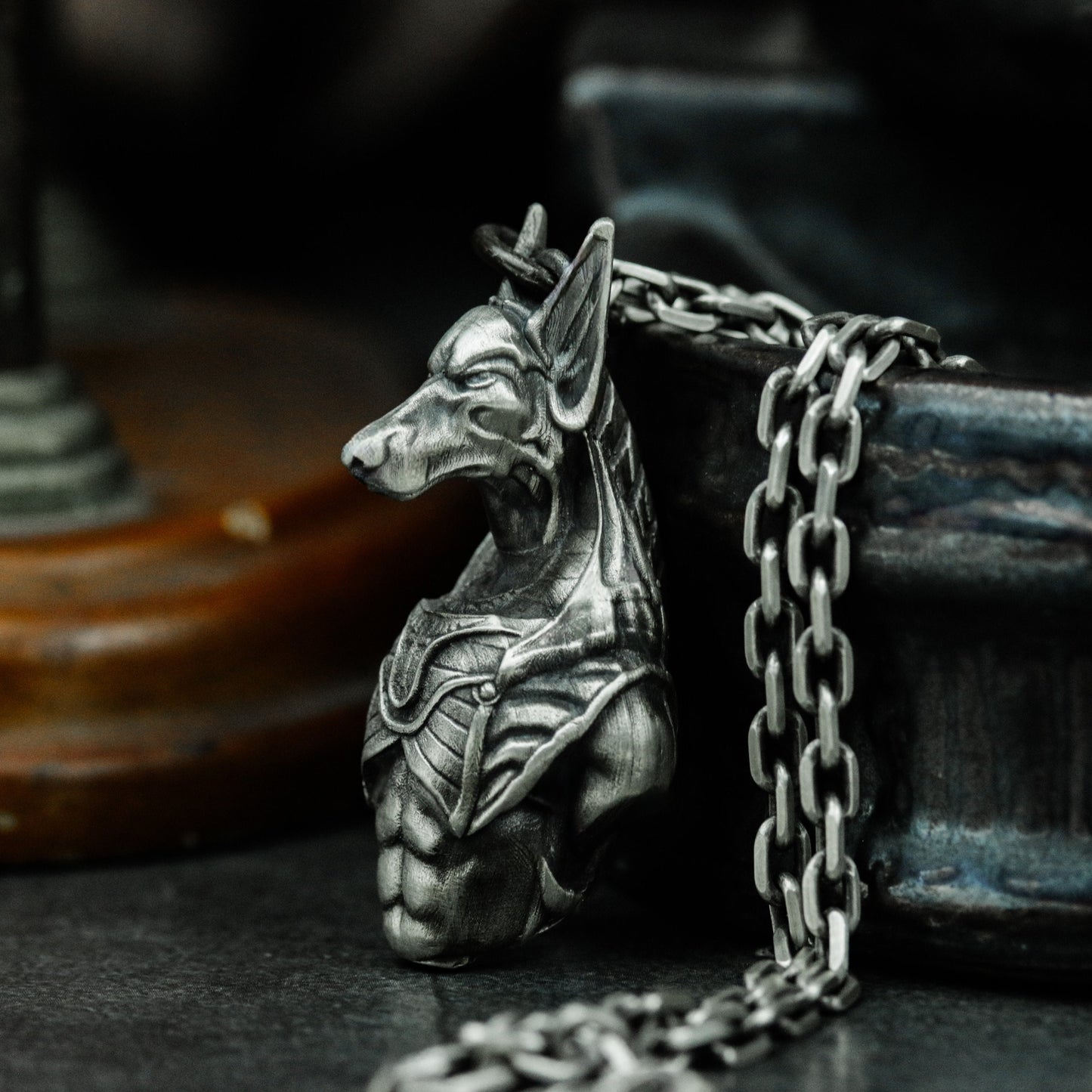 Anubis Pendant ¨C 925 Sterling Silver Handmade
