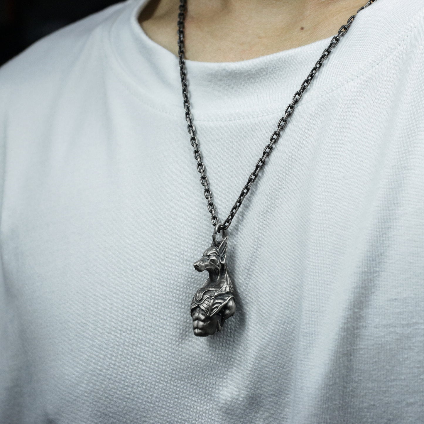 Anubis Pendant ¨C 925 Sterling Silver Handmade