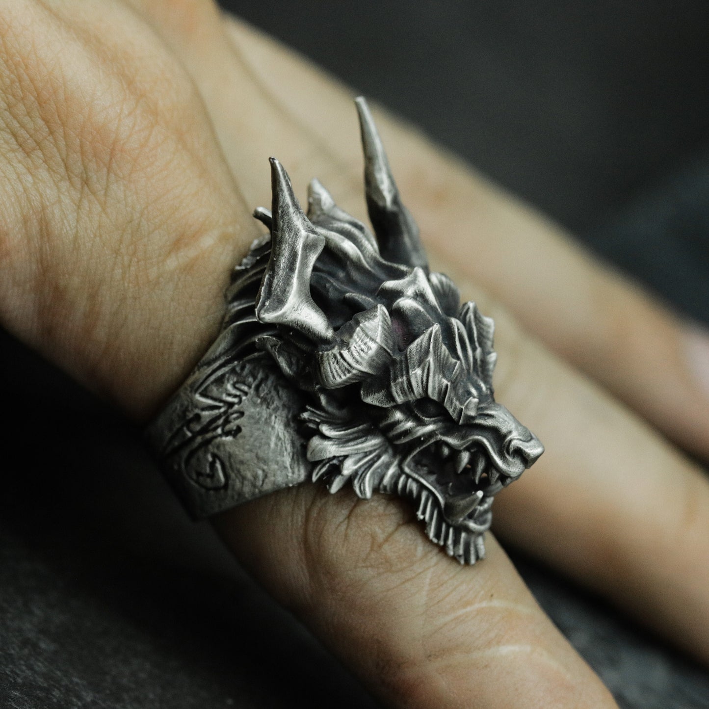 Mythical Dragon Claw Ring - 925 Silver Handmade Fantasy Design