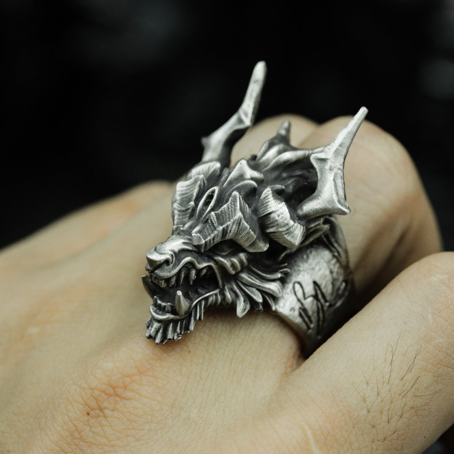 Mythical Dragon Claw Ring - 925 Silver Handmade Fantasy Design