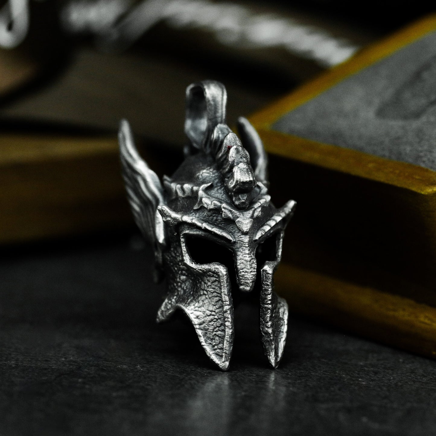 Valkyrie Winged Helmet Pendant - 925 Silver Handmade