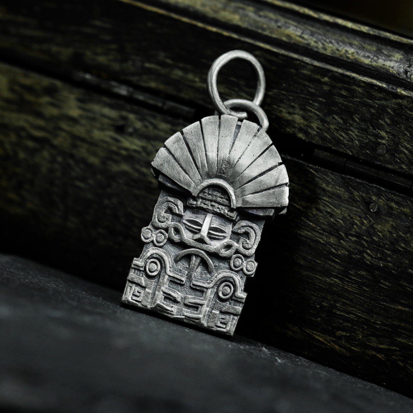 Temple Door Pendant with Radiant Crest - 925 Sterling Silver Handmade