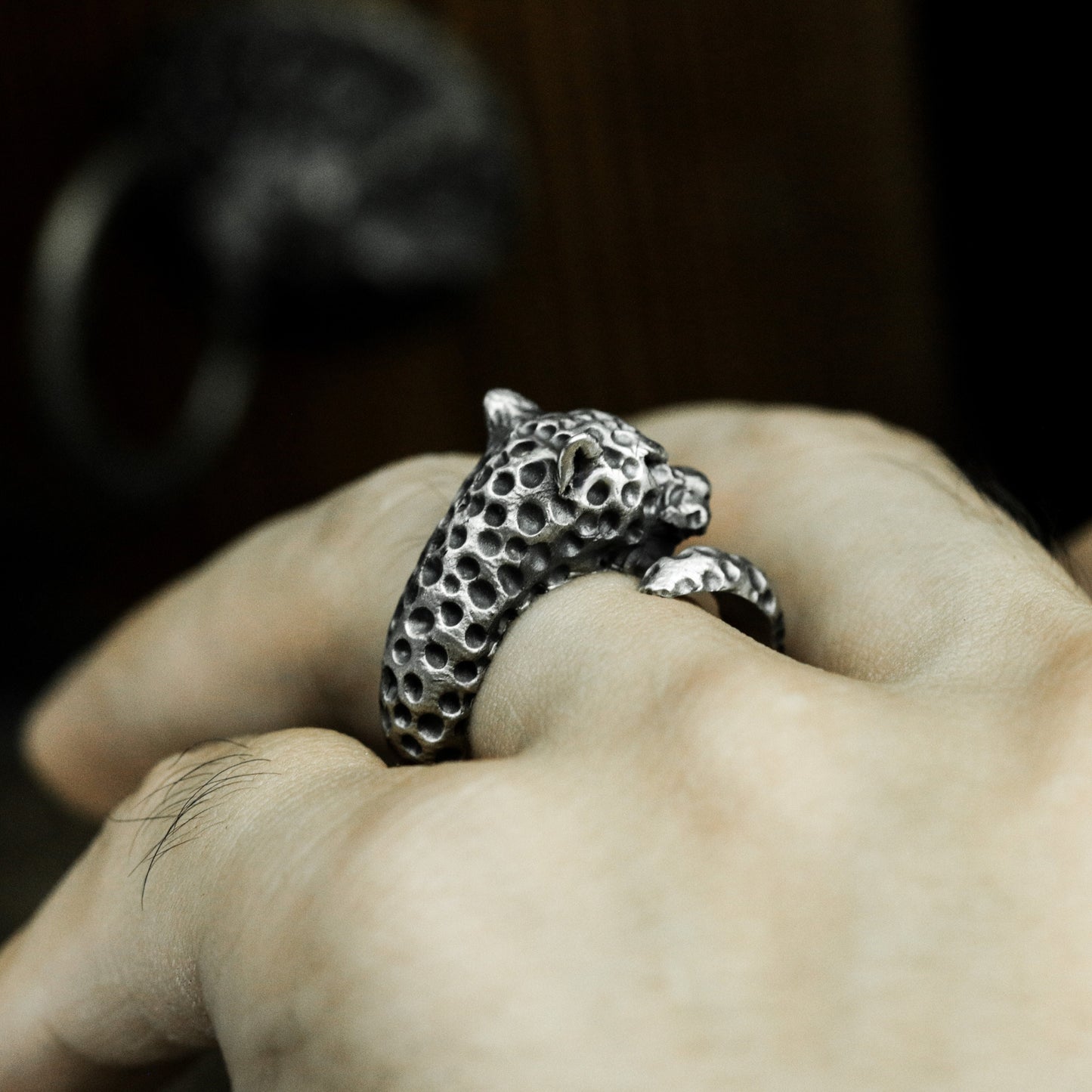Leopard Wrap Ring ¨C 925 Sterling Silver Handmade